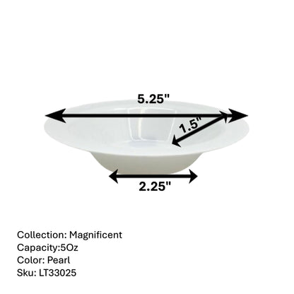 Pearl White Magnificent Heavyweight Plastic Bowls