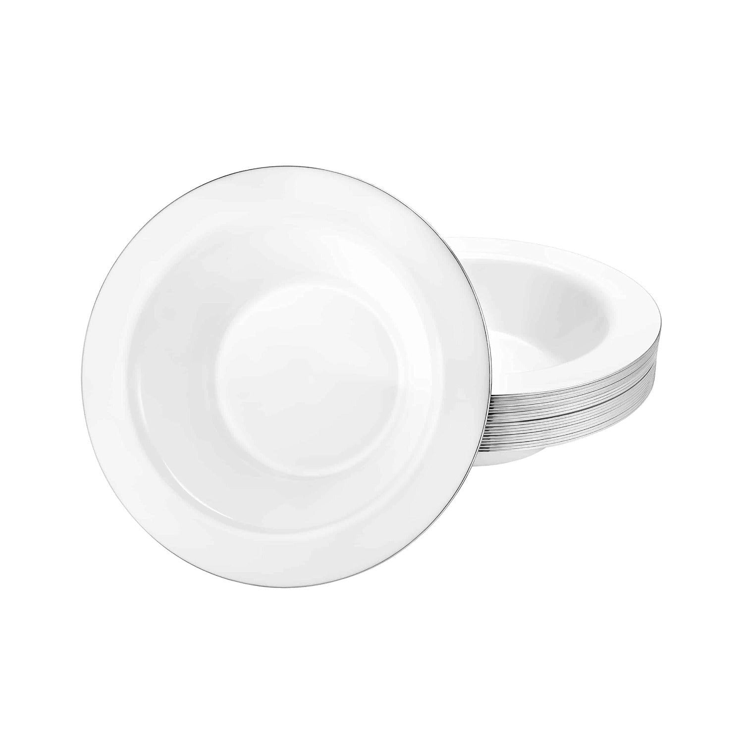 14oz Pearl White Magnificent Heavyweight Plastic Bowls: 2 Pack Kitchen Catalog,Dispoable Bowls product image 6