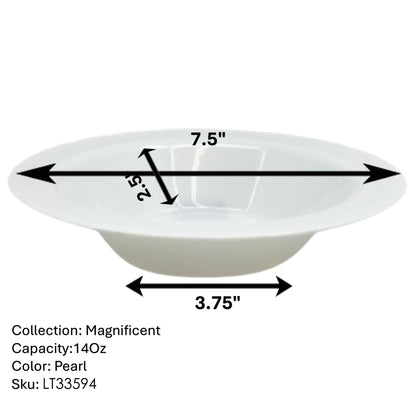 Pearl White Magnificent Heavyweight Plastic Bowls