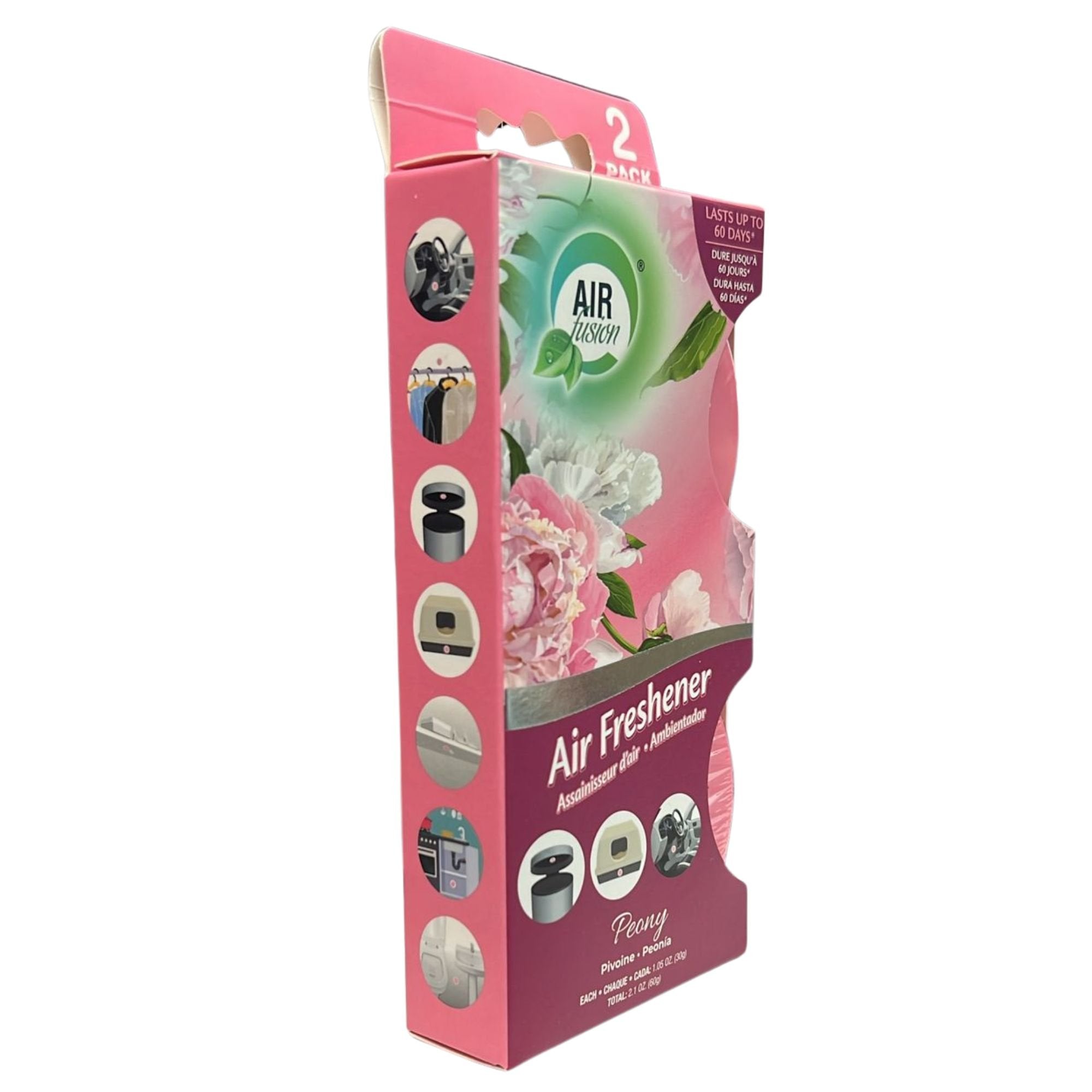 1.5oz Peony Air Fusion Air Freshener 2 Pack Air Fresheners Air Freshener Bathroom size and feature image