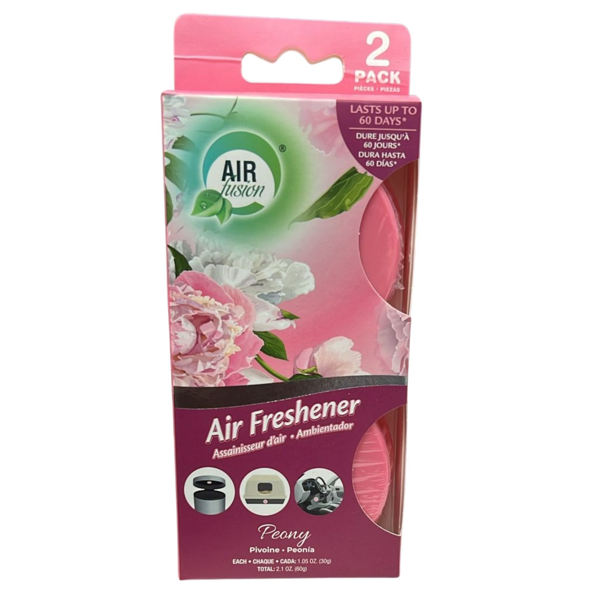 1.5oz Peony Air Fusion Air Freshener 2 Pack Air Fresheners Air Freshener Bathroom lifestyle use image