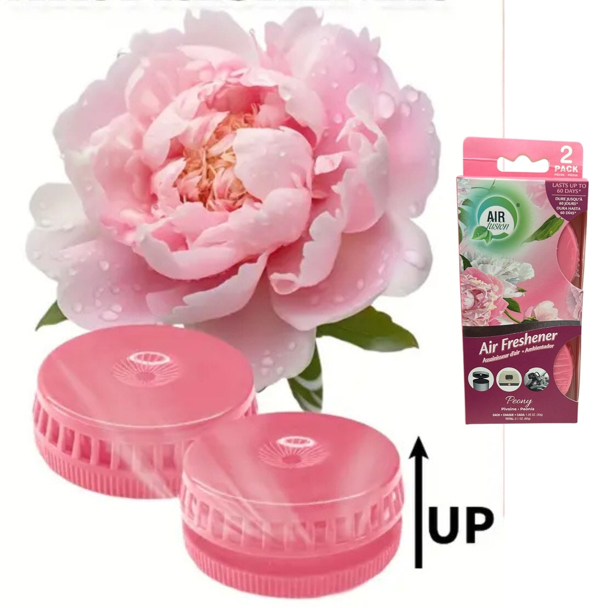1.5oz Peony Air Fusion Air Freshener 2 Pack Air Fresheners Air Freshener Bathroom product detail image