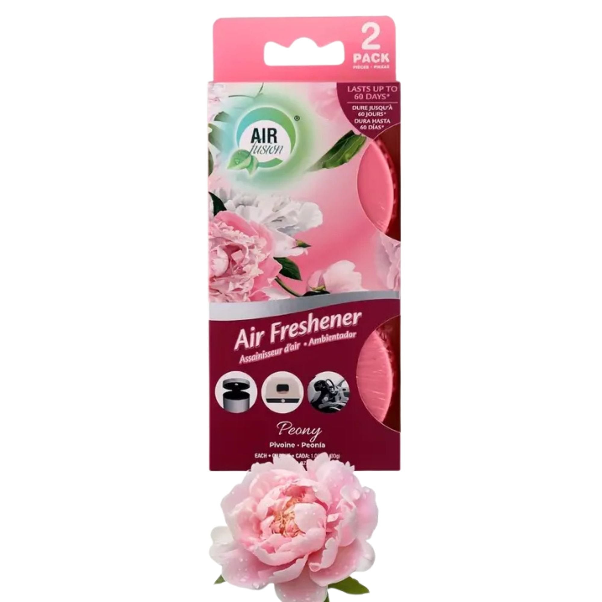 1.5oz Peony Air Fusion Air Freshener 2 Pack Air Fresheners Air Freshener Bathroom main product image