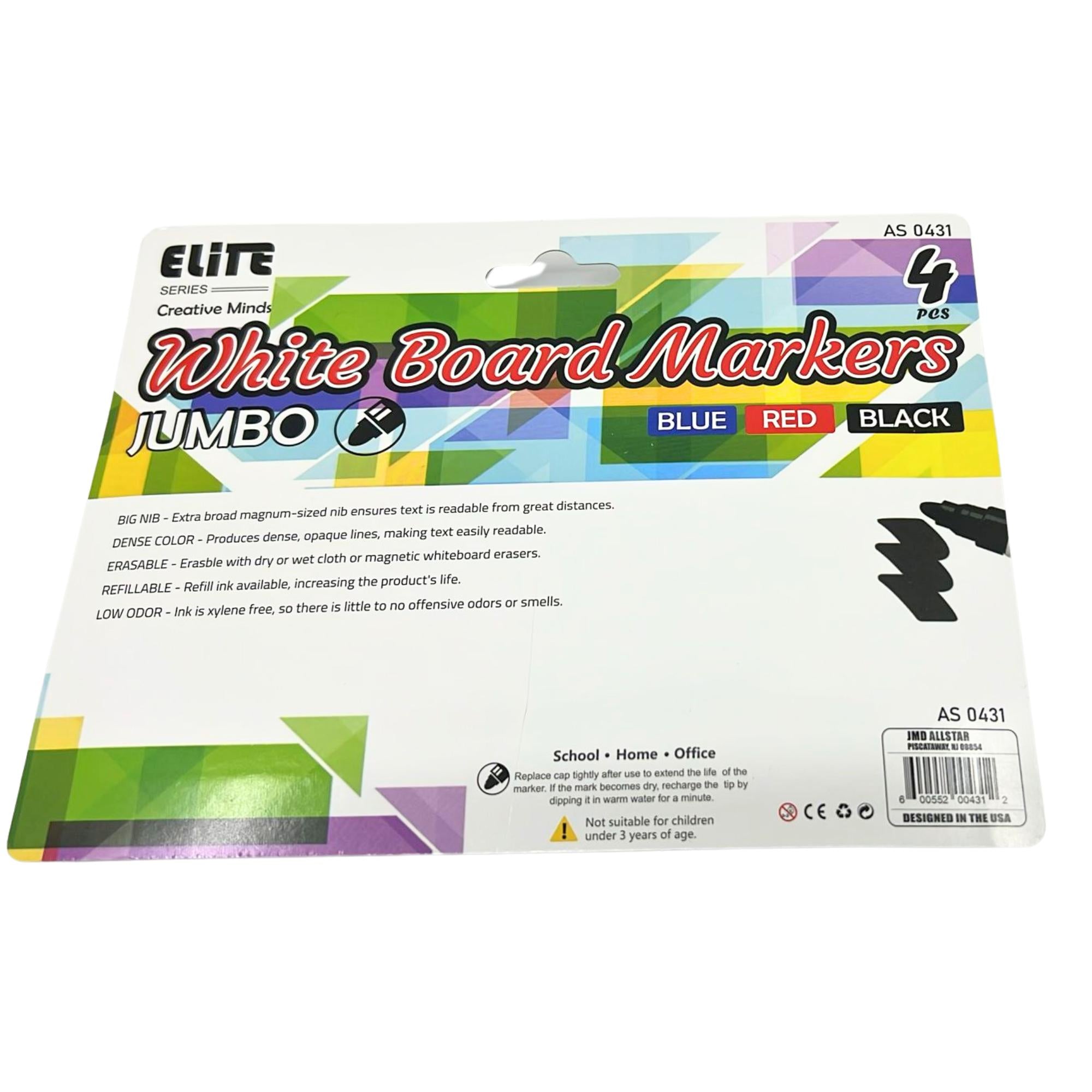 Permanent Color Markers: 4 Pack size and feature image