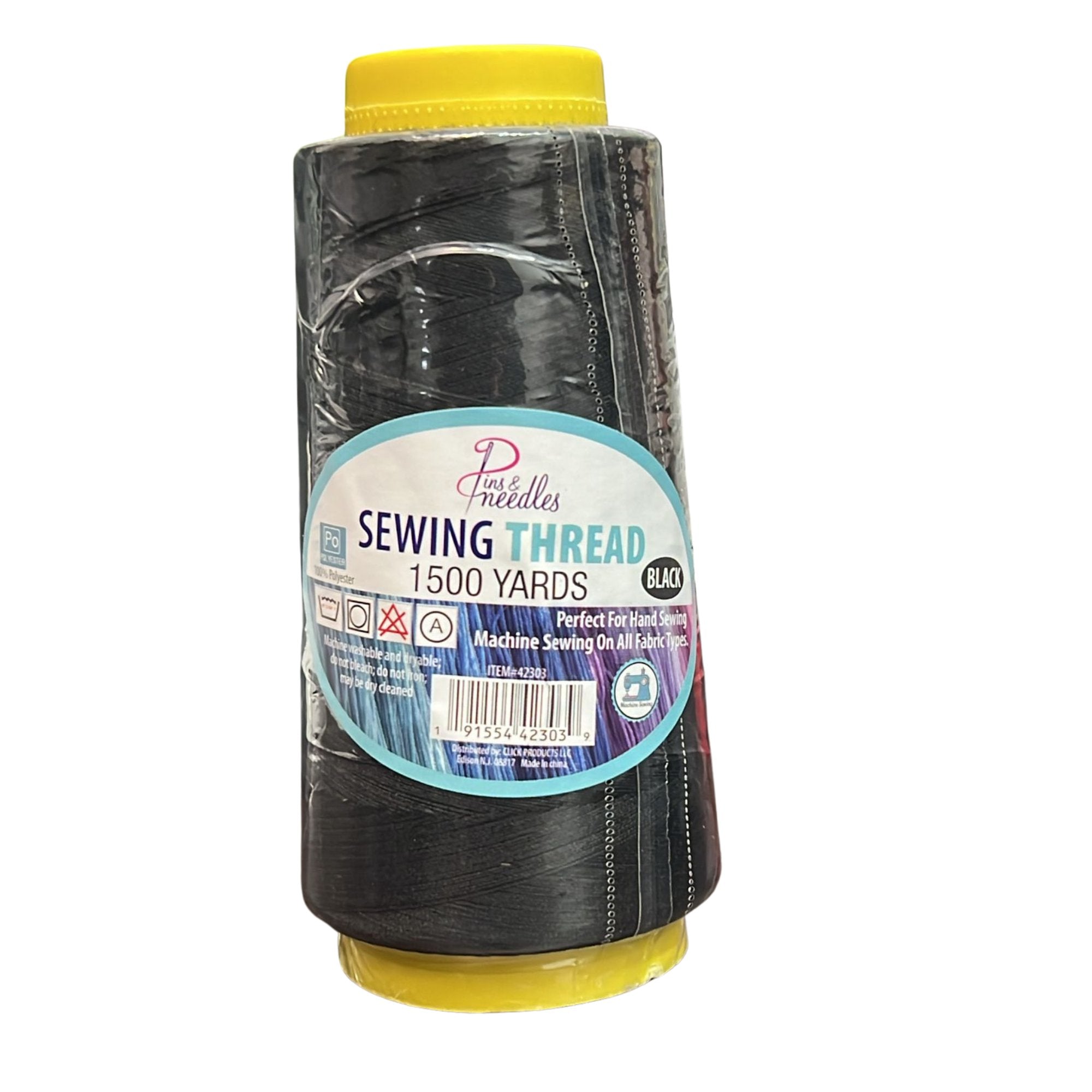 1500 Yards Pins & Needles Sewing Black Thread:1 Pack Sewing Thread DIY main product image