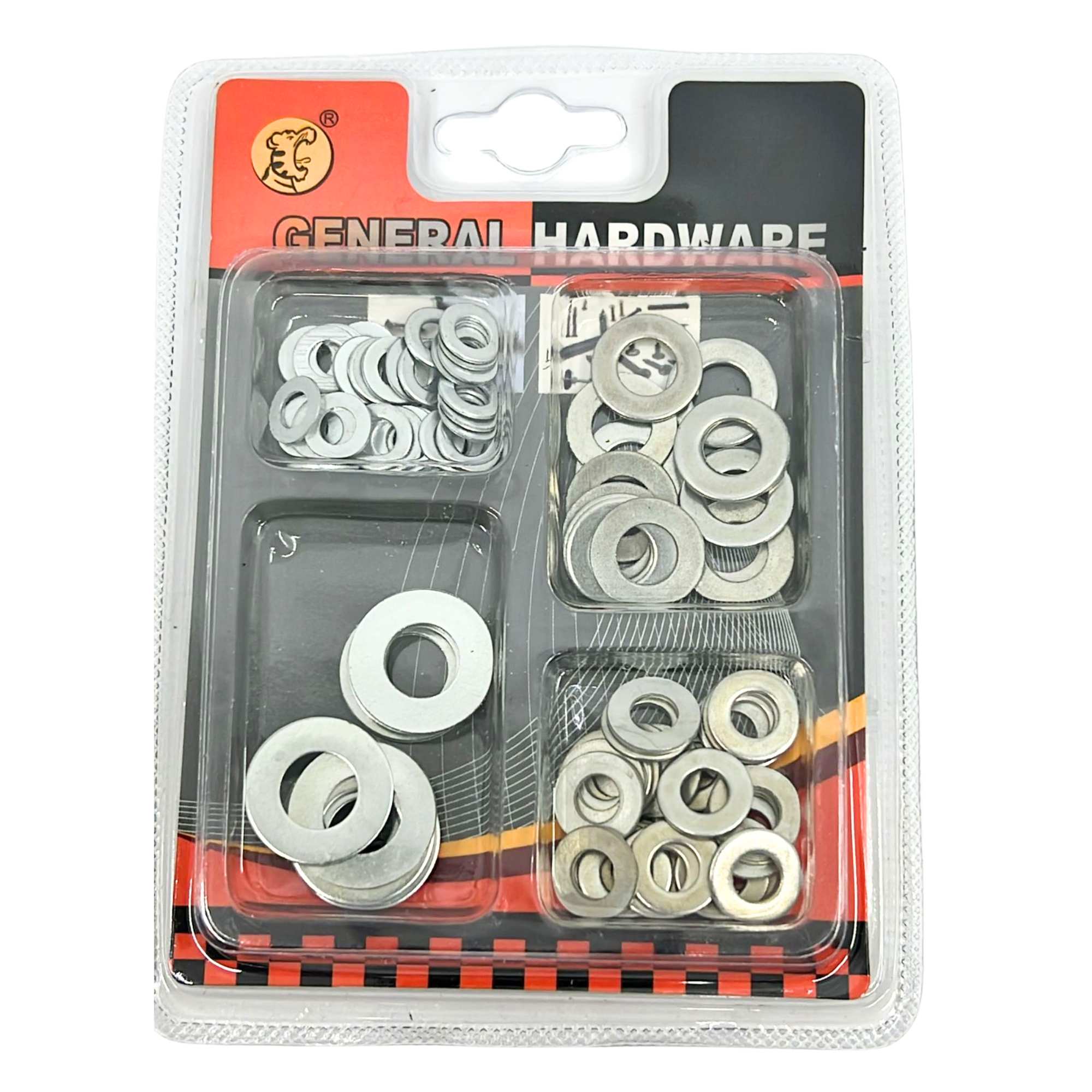 Plain Flat Washers – Steel Gaskets 4 Sizes Home Tools main product image