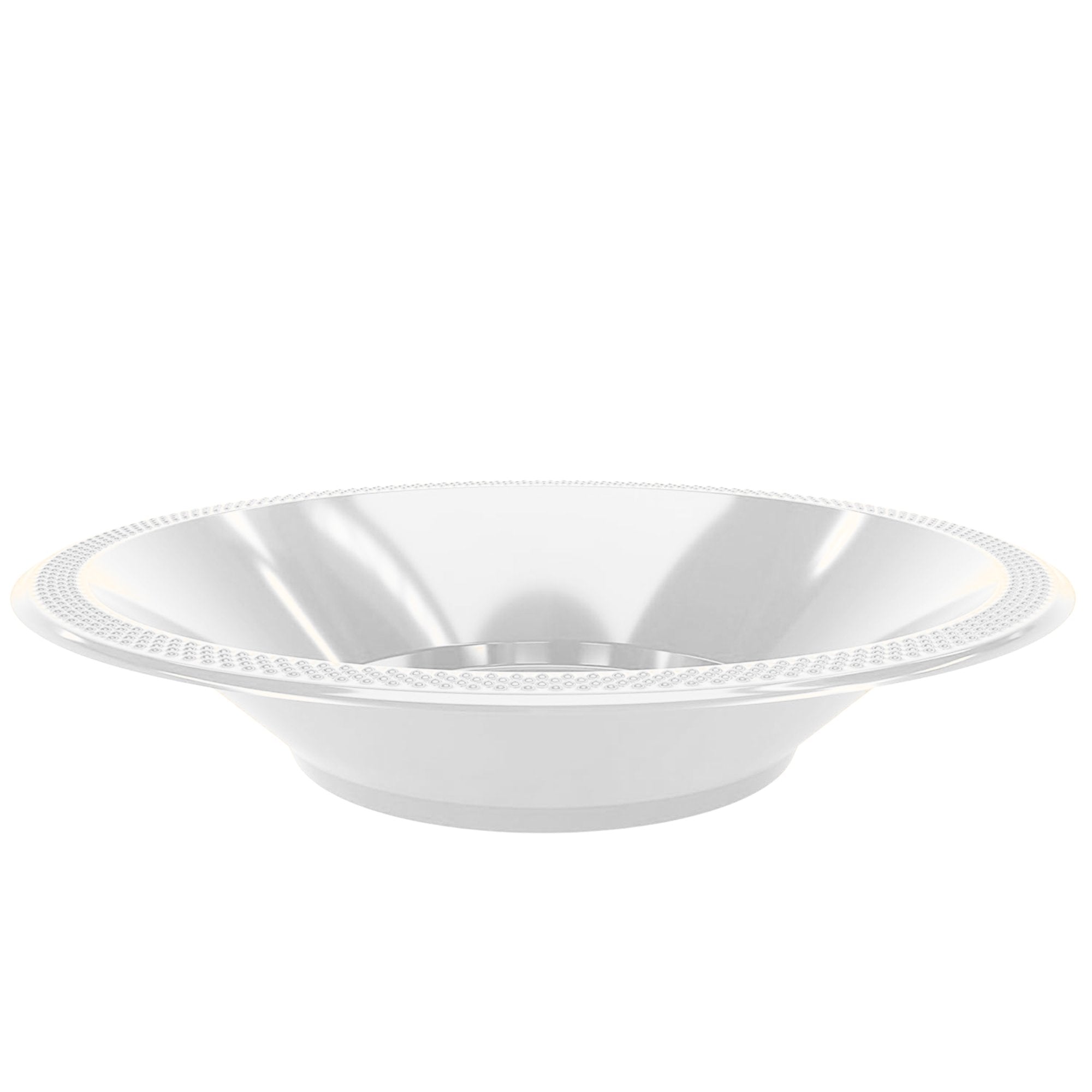 Disposable 12oz White Plastic Bowl: 6 Pack Plastic Bowls main product image