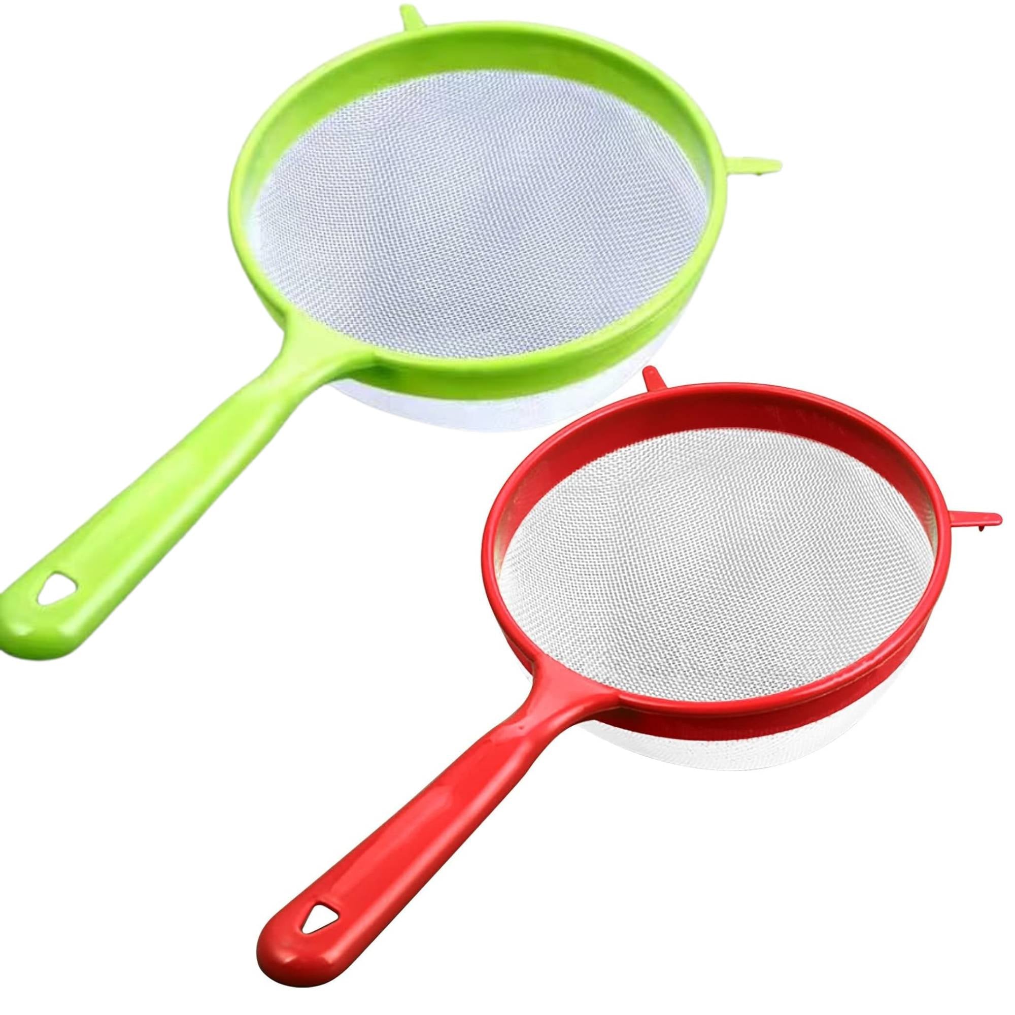 8" Plastic Fine Mesh Sifter with Handle: 1 Pack Strainers Kitchen Accessories main product image