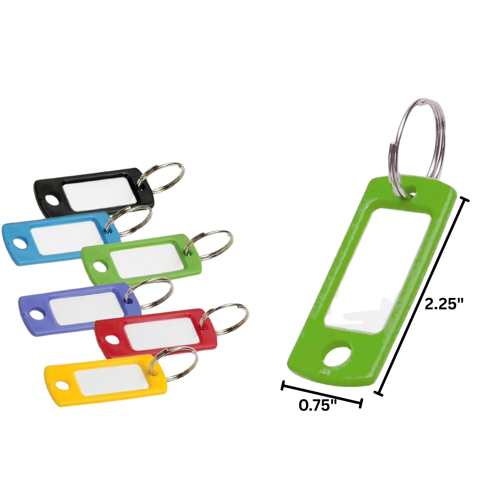 Set of Plastic Labels & Tags Key chain Writable Easy Key Identification: 6 Pcs Set Keychain Novelty & Souvenir Catalog