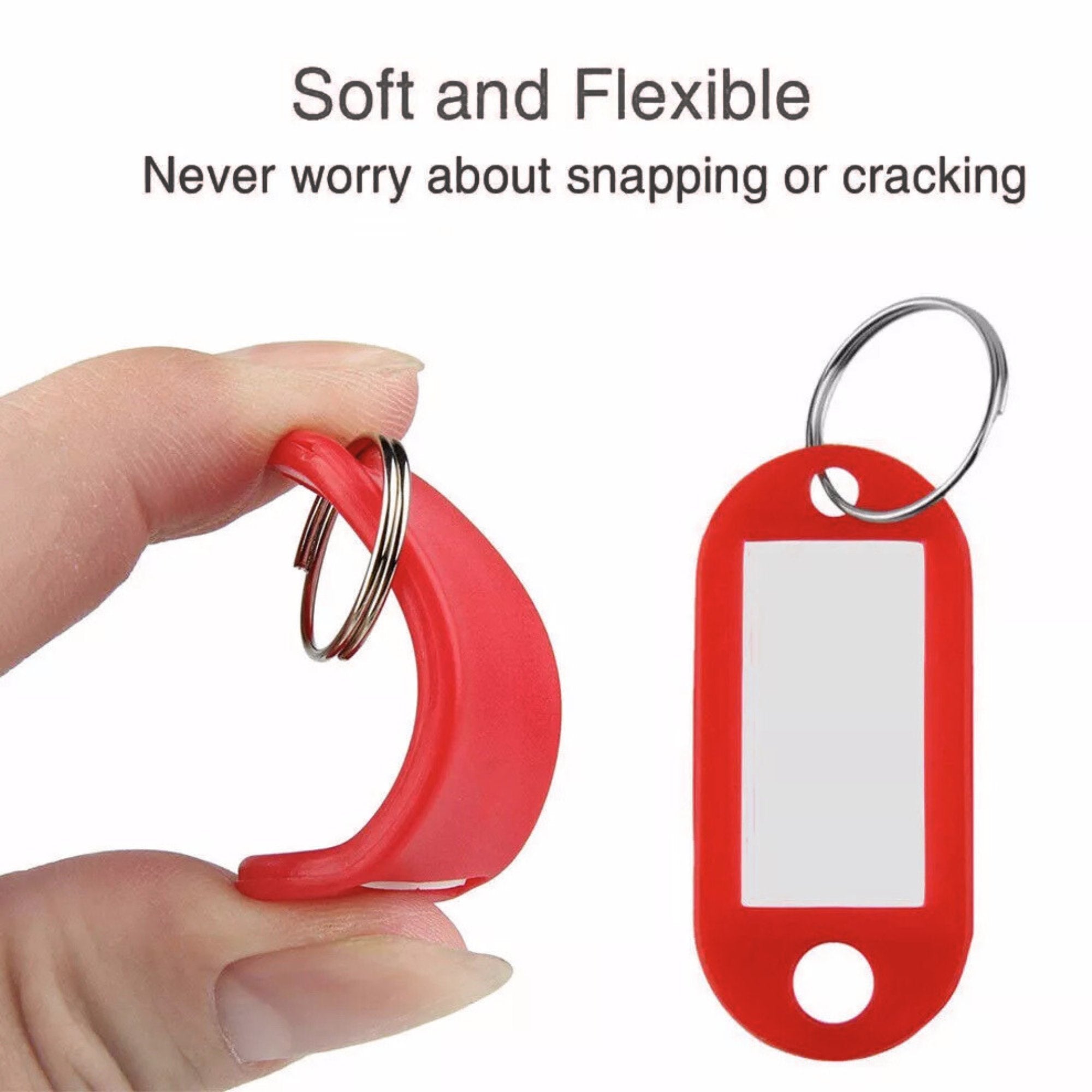 Set of Plastic Labels & Tags Key chain Writable Easy Key Identification: 6 Pcs Set Keychain Novelty & Souvenir Catalog