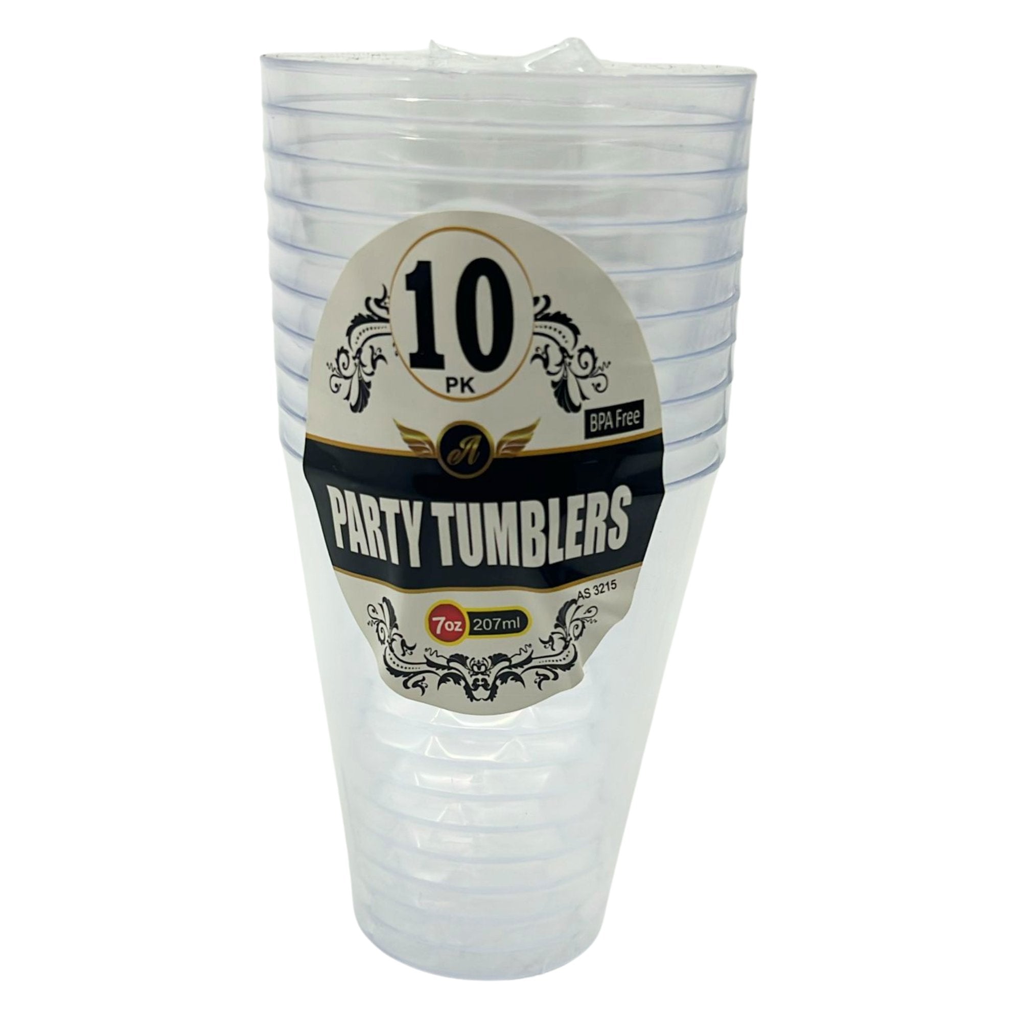 7oz Plastic Party Tumblers: 10 Pack Kitchen Catalog,Dispoable Cups main product image