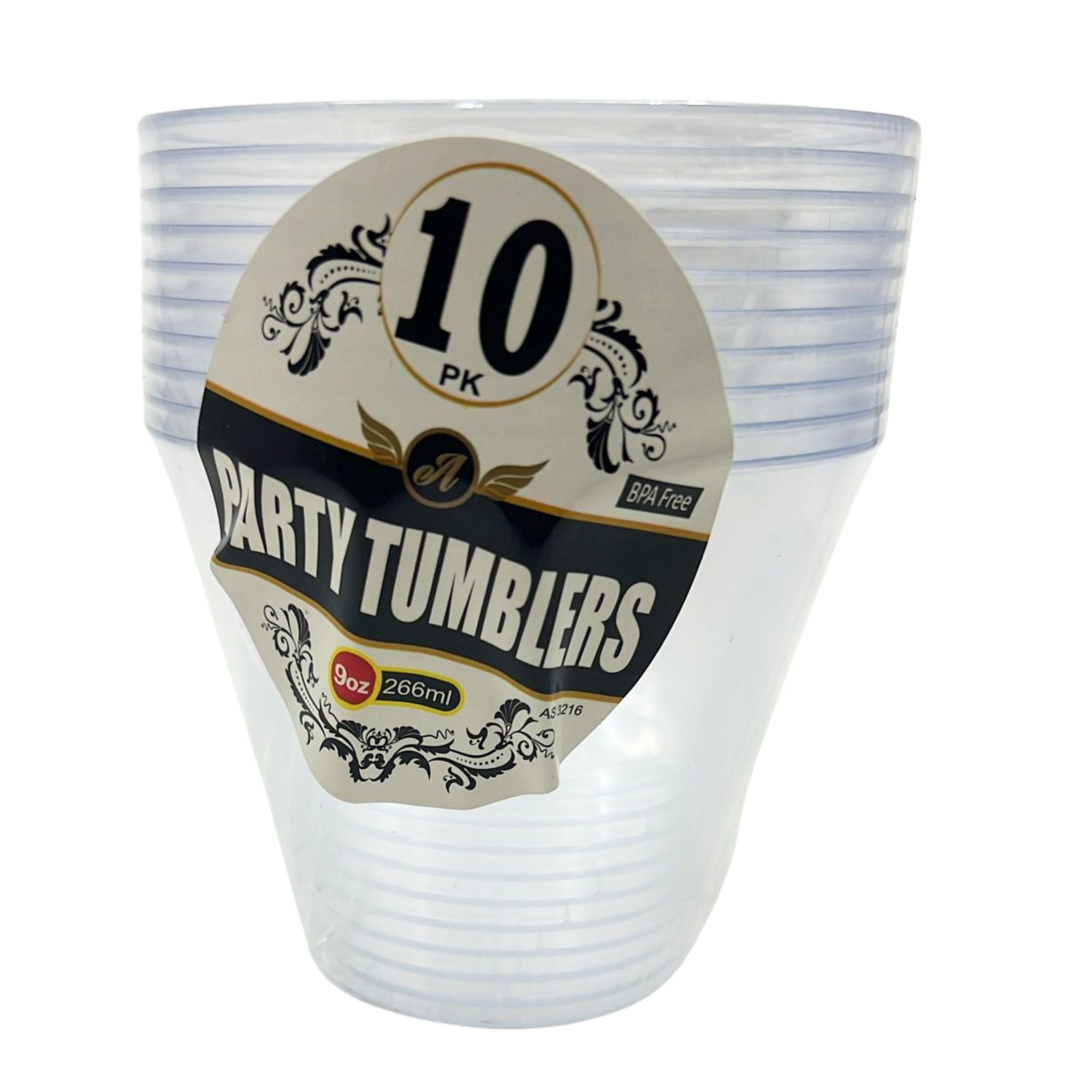 9oz Plastic Party Tumblers :10 Pack Kitchen Catalog,Dispoable Cups main product image