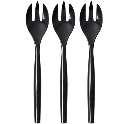 Plastic Serving Utensils, Heavy Duty Black Disposable-COMBO 