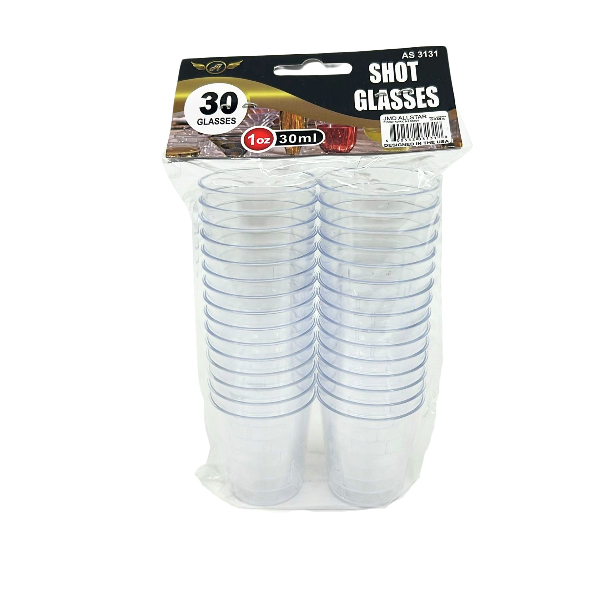 1 oz Plastic Shot Glasses: 30 Pack main product image