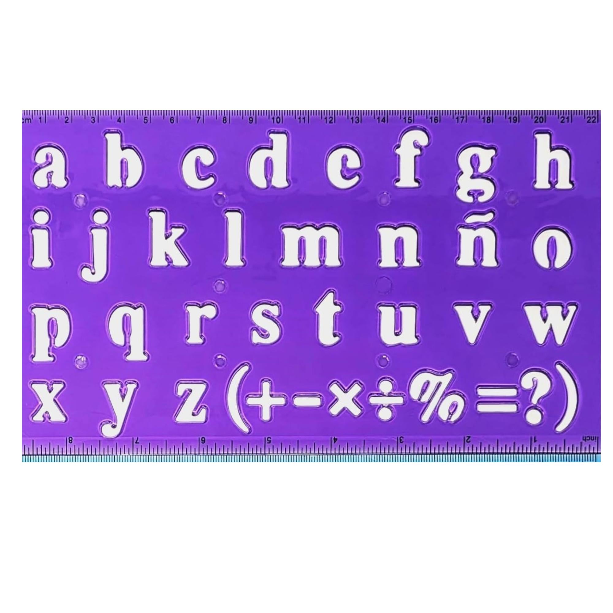 Plastic Stencil Ruler Set: 2 Pack Stencils & Die Cuts size and feature image