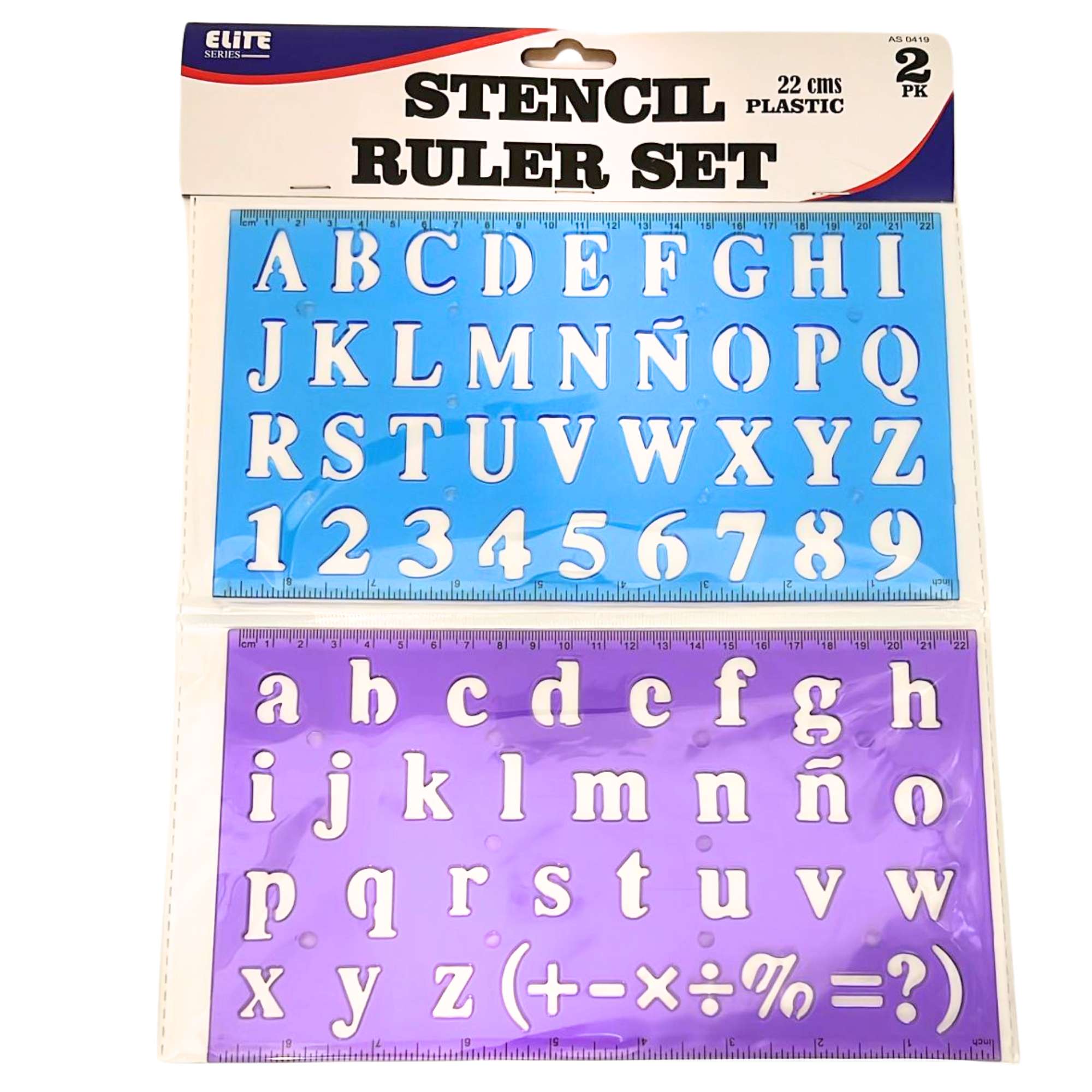 Plastic Stencil Ruler Set: 2 Pack Stencils & Die Cuts main product image