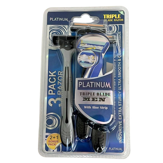 Platinum Triple Blade Razors for Smooth & Close Shave
