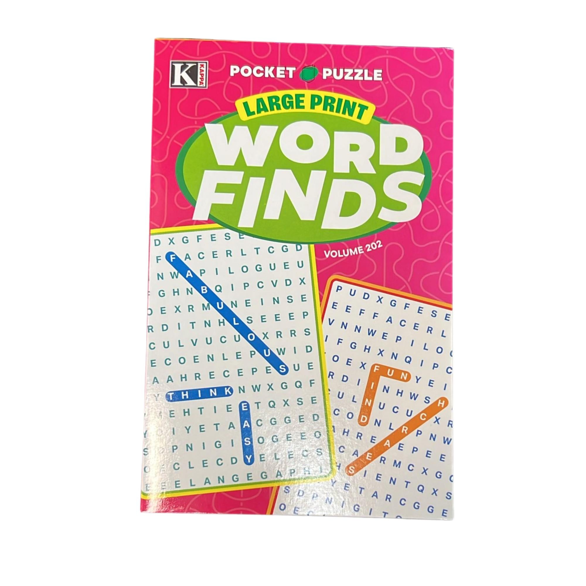 Pocket Puzzle Large Print Word Finds – Easy on the Eyes, Fun for the Mind Puzzles Book Puzzle main product image