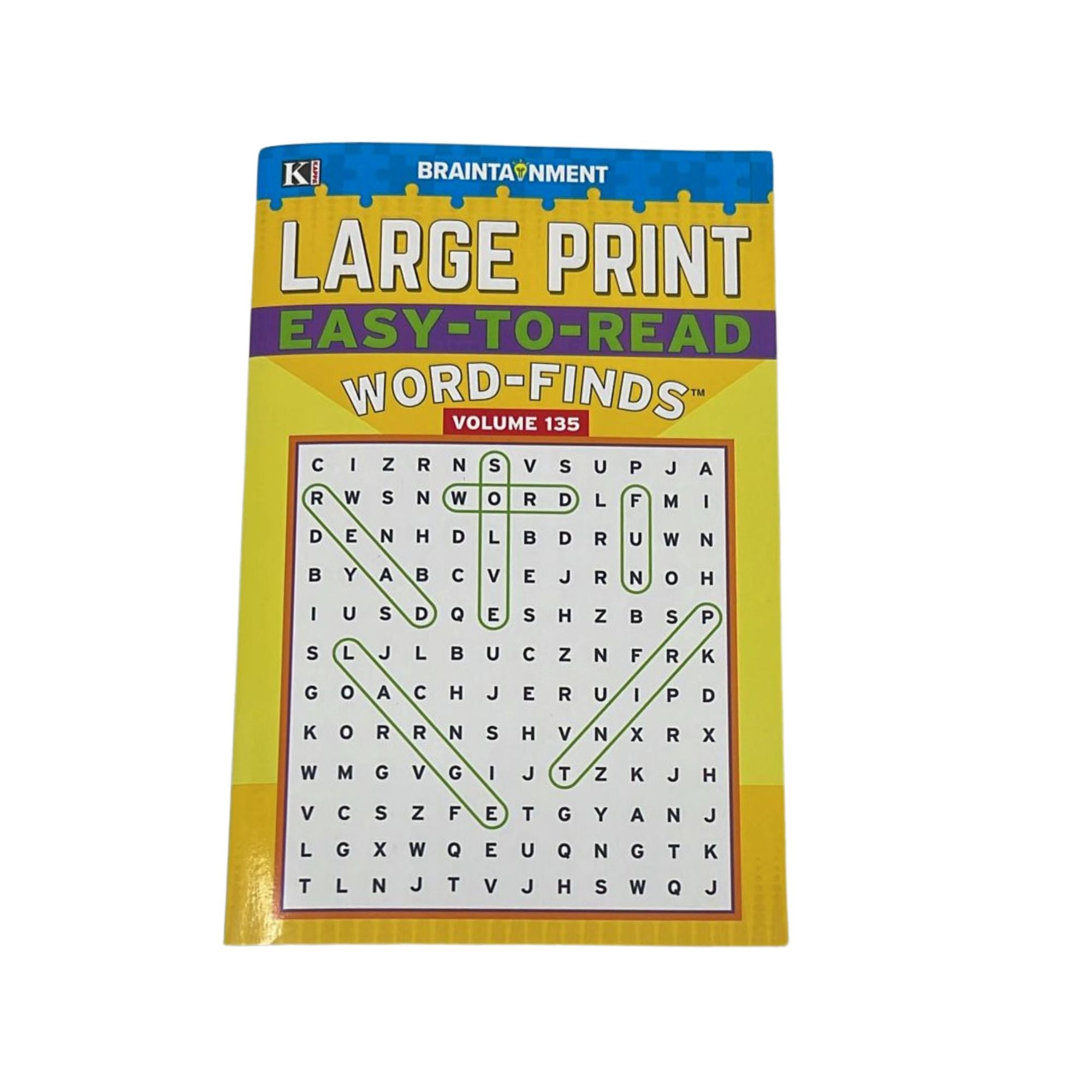Pocket Puzzle Large Print Word Finds VOL 135 – Easy on the Eyes, Fun for the Mind Puzzles Book Puzzle main product image