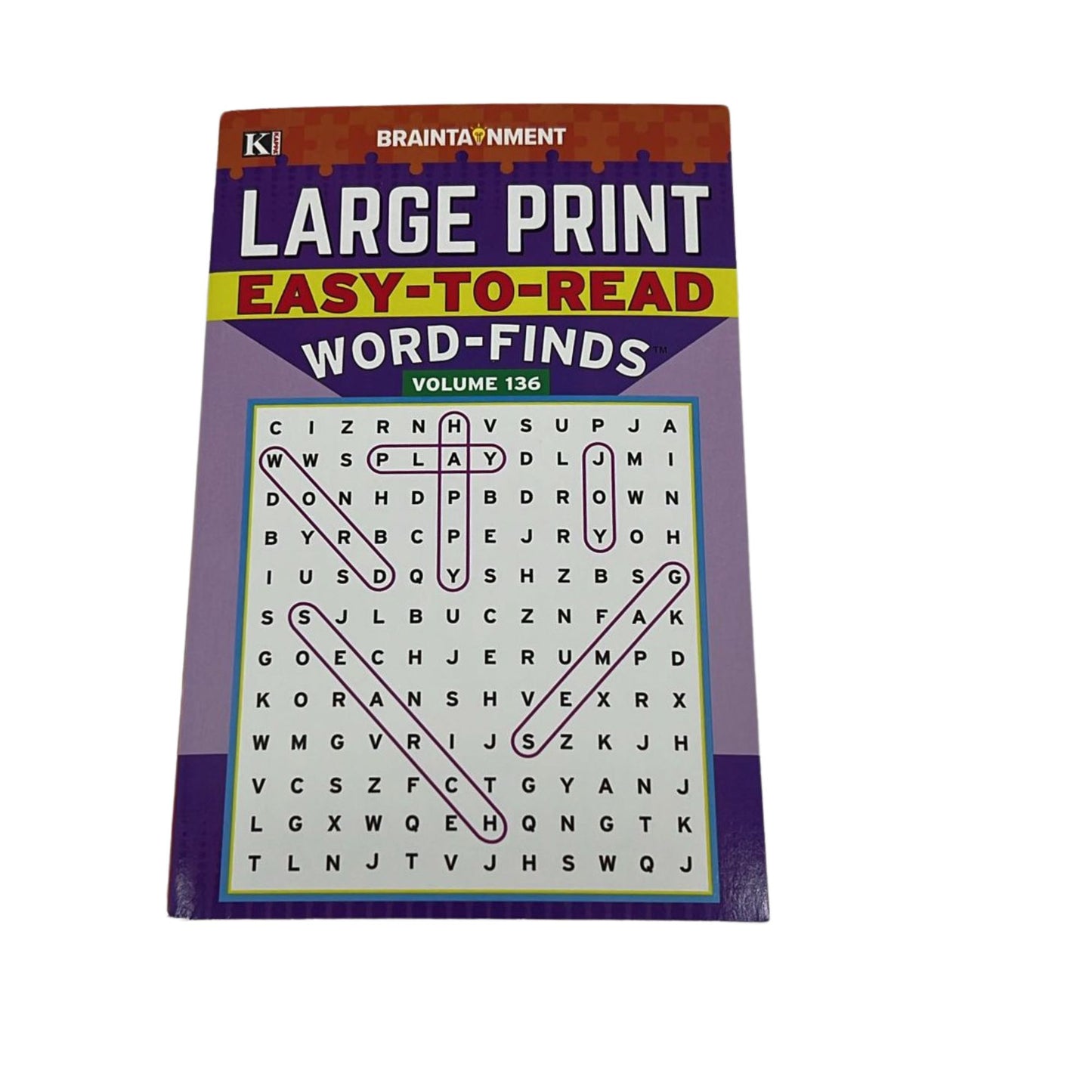Pocket Puzzle Large Print Word Finds VOL 136 – Easy on the Eyes, Fun for the Mind