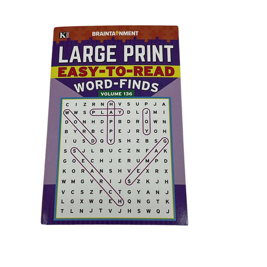 Pocket Puzzle Large Print Word Finds VOL 136 – Easy on the Eyes, Fun for the Mind