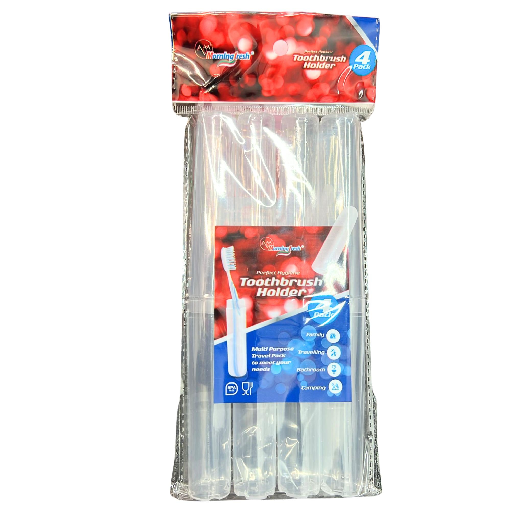 Portable Plastic Toothbrush Case/Holder/Box for Traveling & Camping: 4 Pack Toothbrushes Dental product image 6