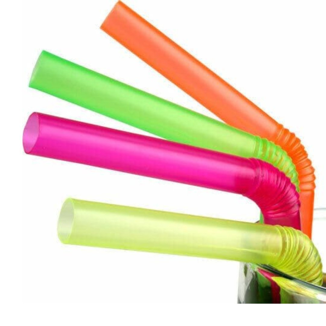 Premium Flexible Bendy Drinking Straws with Paper Wraps:100CT Drinking Straws & Stirrers Gadget Glassware size and feature