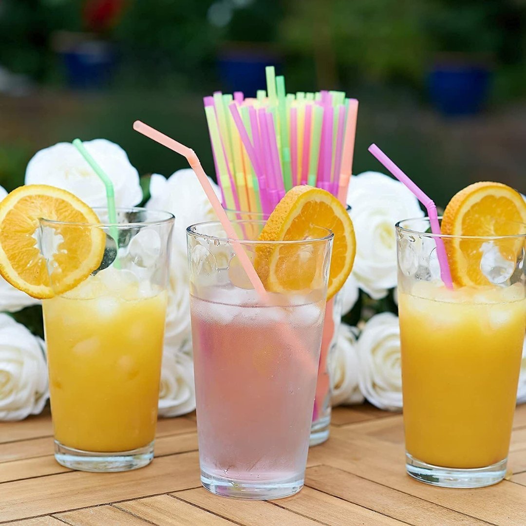 Premium Flexible Bendy Drinking Straws with Paper Wraps:100CT Drinking Straws & Stirrers Gadget Glassware product image 5