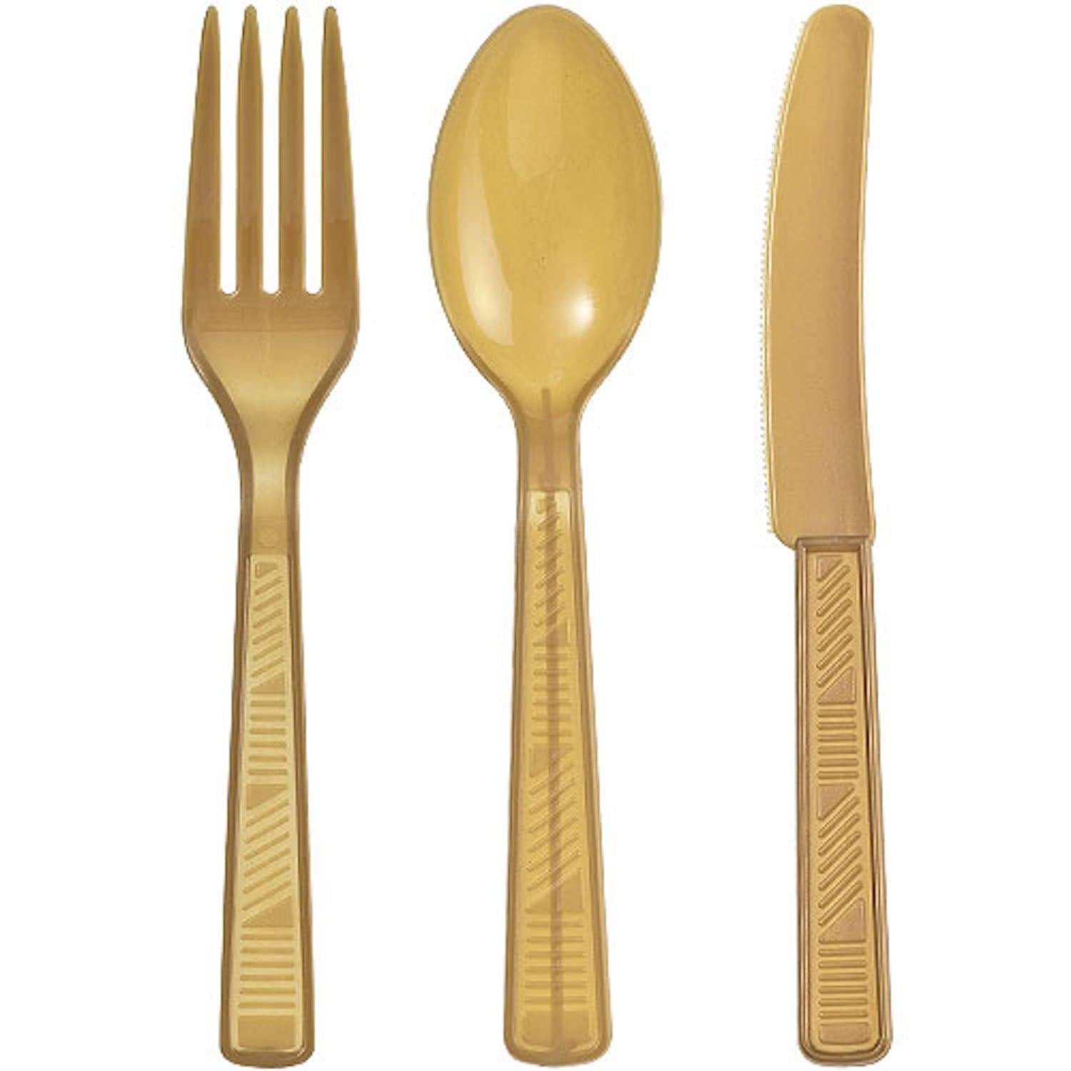Disposable Gold Combo Cutlery Set: 48 Pack Kitchen Catalog, Cutlery size and feature image