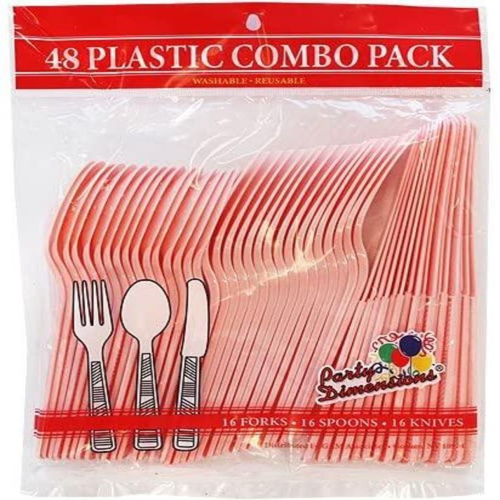 Disposable Pink Combo Cutlery Set: 48 Pack Kitchen Catalog, Cutlery size and feature image