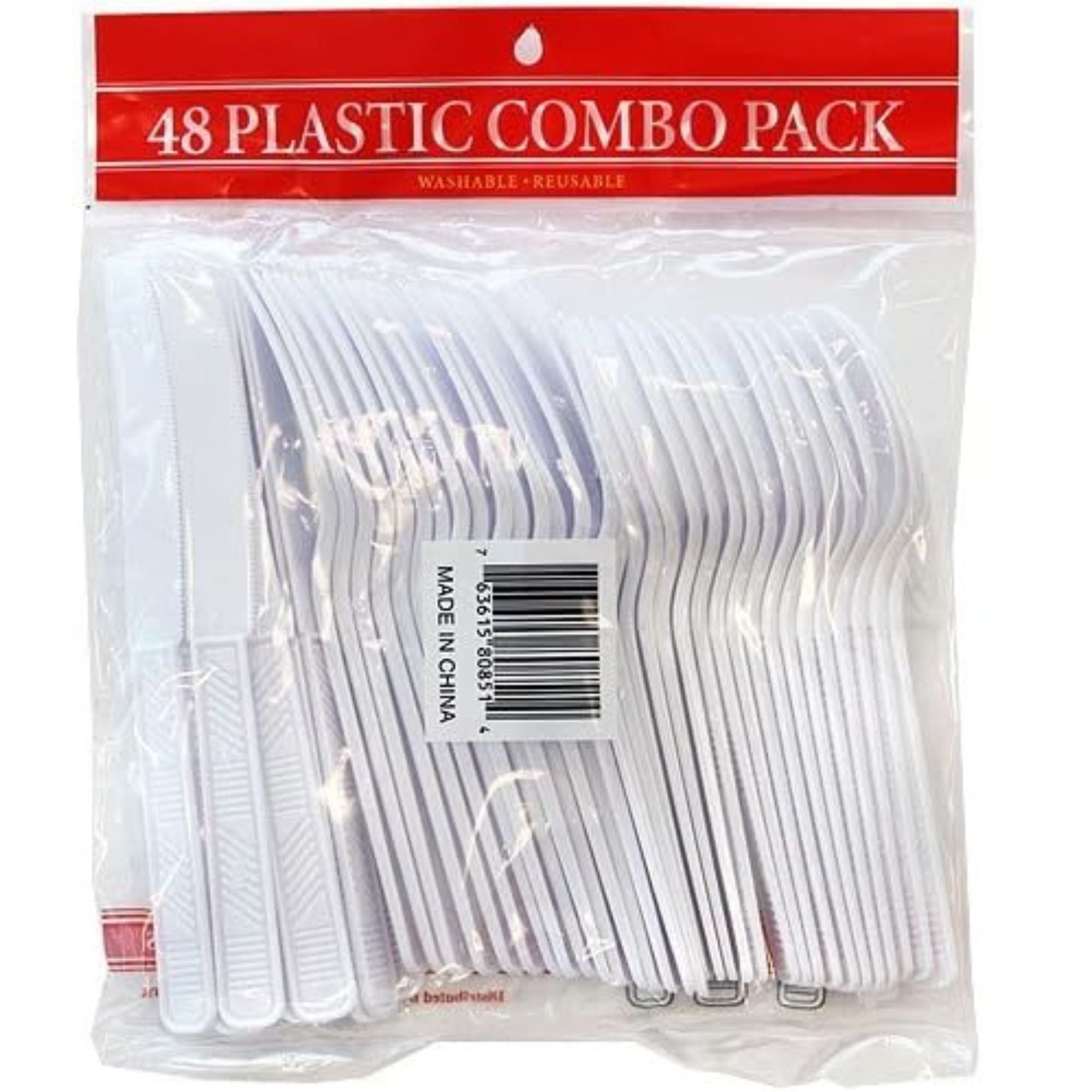 Disposable White Combo Cutlery Set: 48 Pack Kitchen Catalog, Cutlery size and feature image