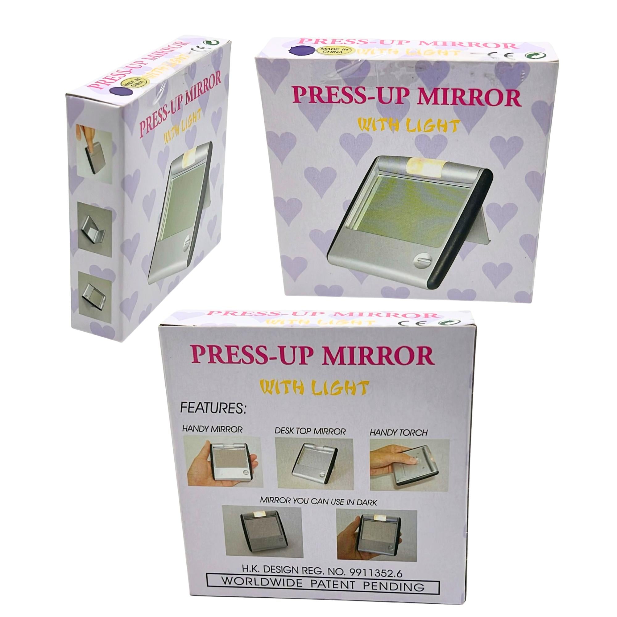 Press Up Mirror – Touch Activated Light for Perfect Clarity: 1 Pack press up mirror with light Holidays Gift Tools product