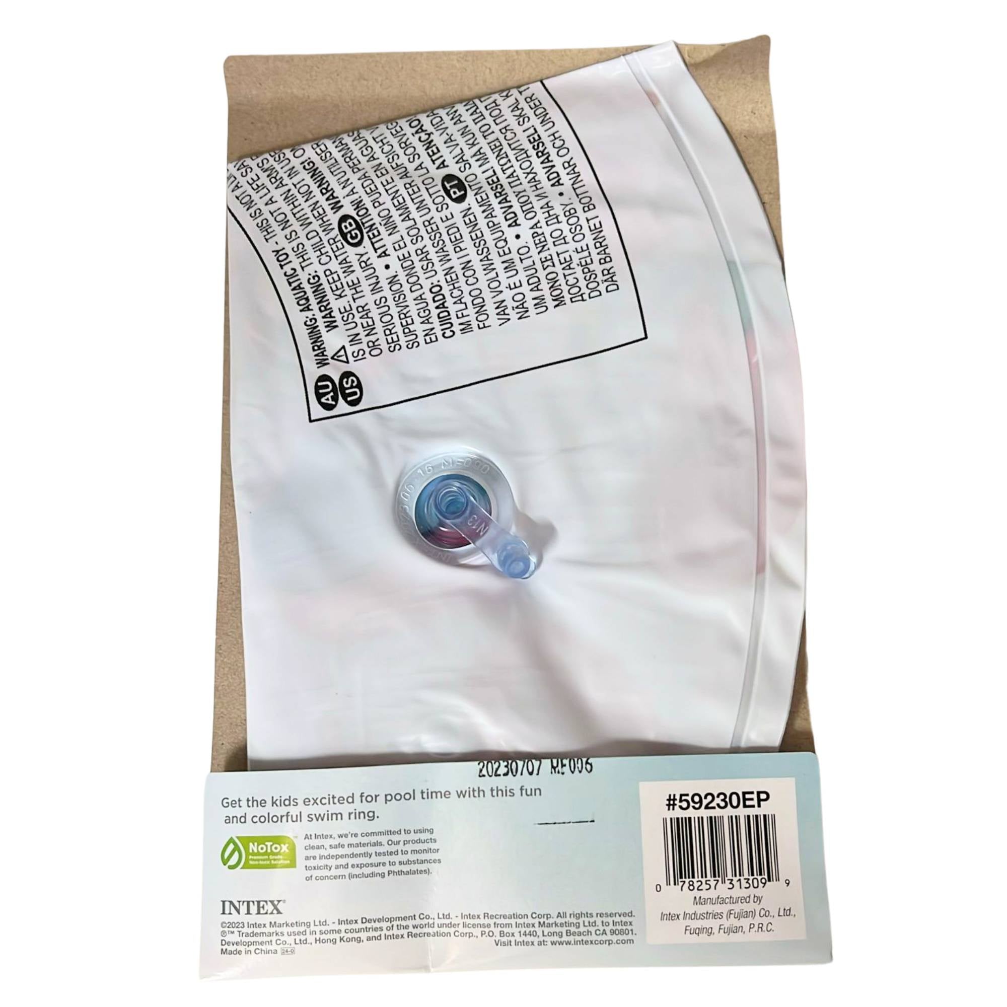 Intex 20" Lively Print Inflatable Swim Ring: 1 Pack Pool Floats size and feature image