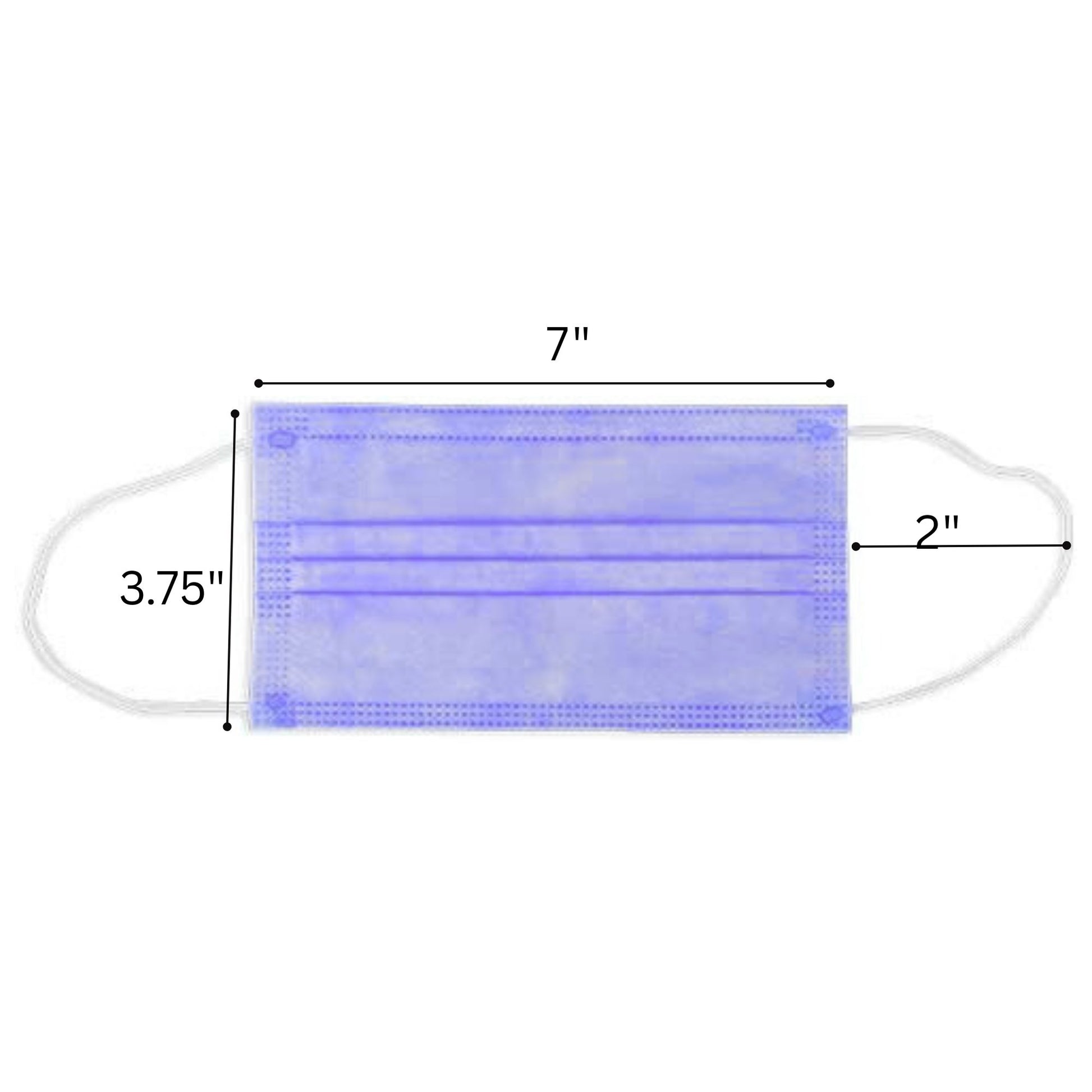 Disposable 3-Ply Face Masks with Elastic Earloops