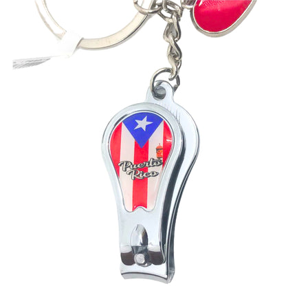 Puerto Rico Key Chain with Nail Clipper– Compact, Dual-Purpose Grooming Tool