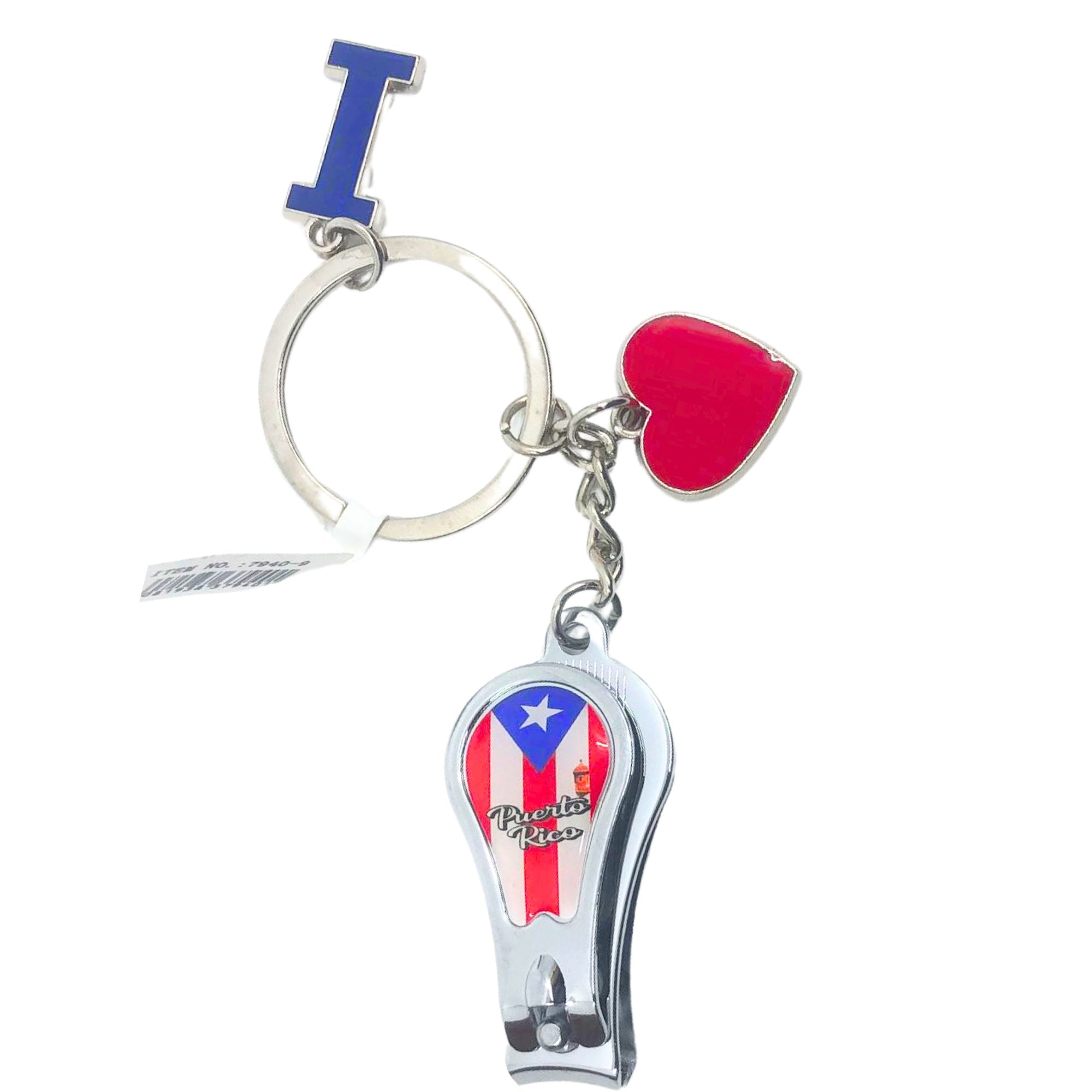 Puerto Rico Key Chain with Nail Clipper– Compact, Dual Purpose Grooming Tool: 1 Pack Keychain, Novelty & Souvenir Catalog