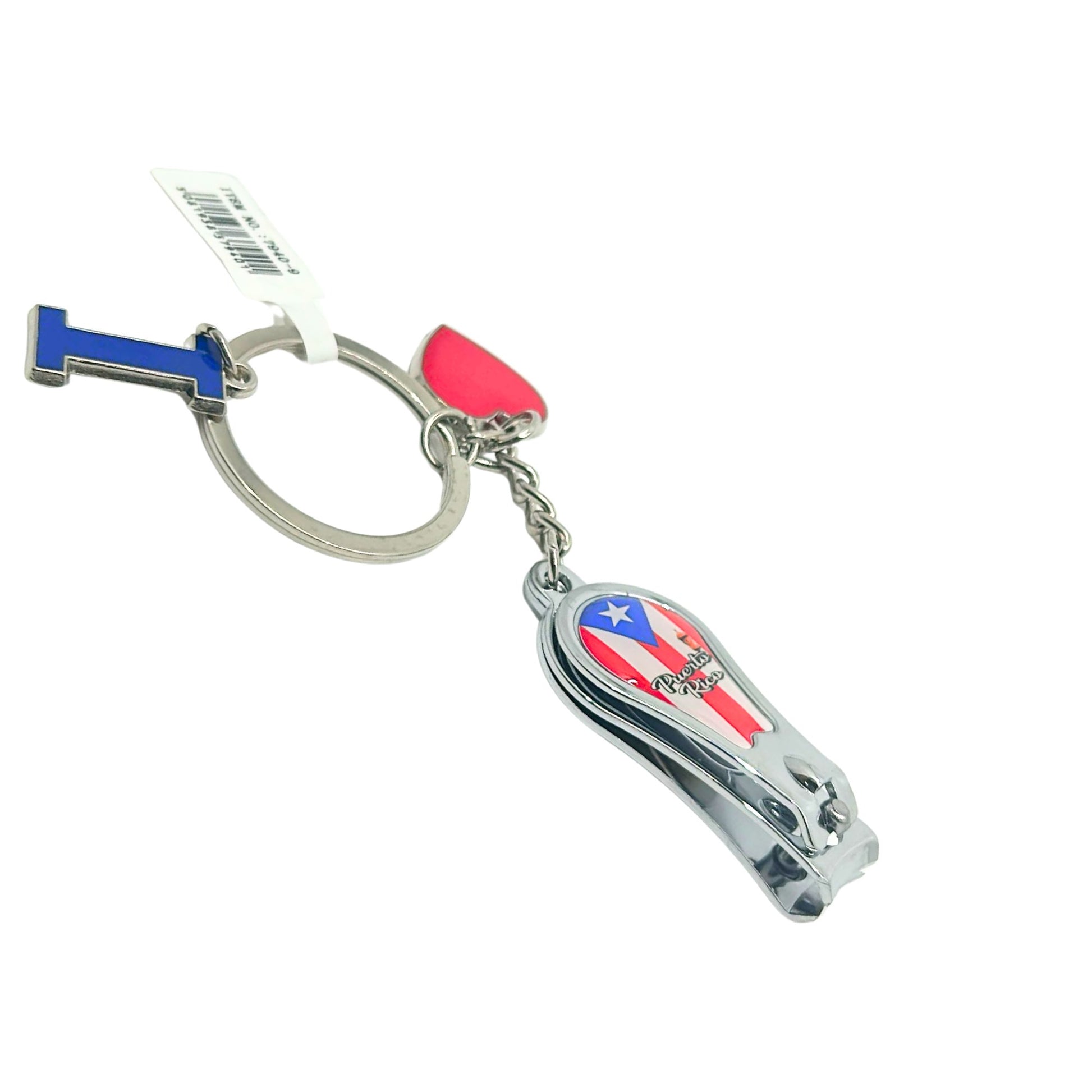 Puerto Rico Key Chain with Nail Clipper– Compact, Dual-Purpose Grooming Tool