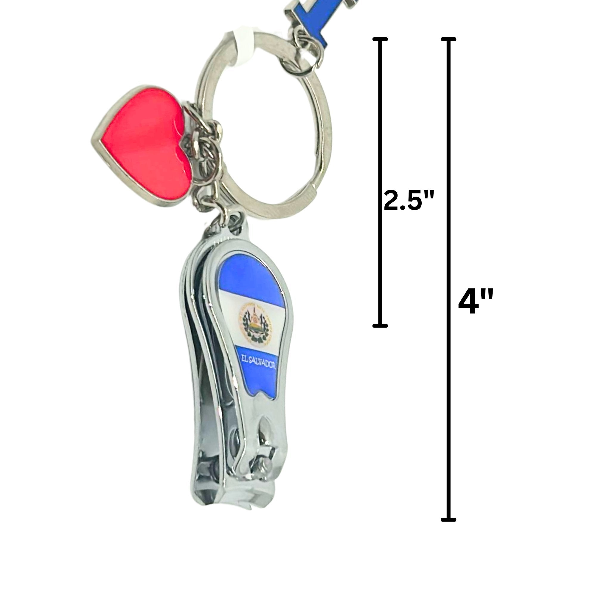 El Salvador Key Chain with Nail Clipper– Compact, Dual Purpose Grooming Tool: 1 Pack Keychain, Novelty & Souvenir Catalog