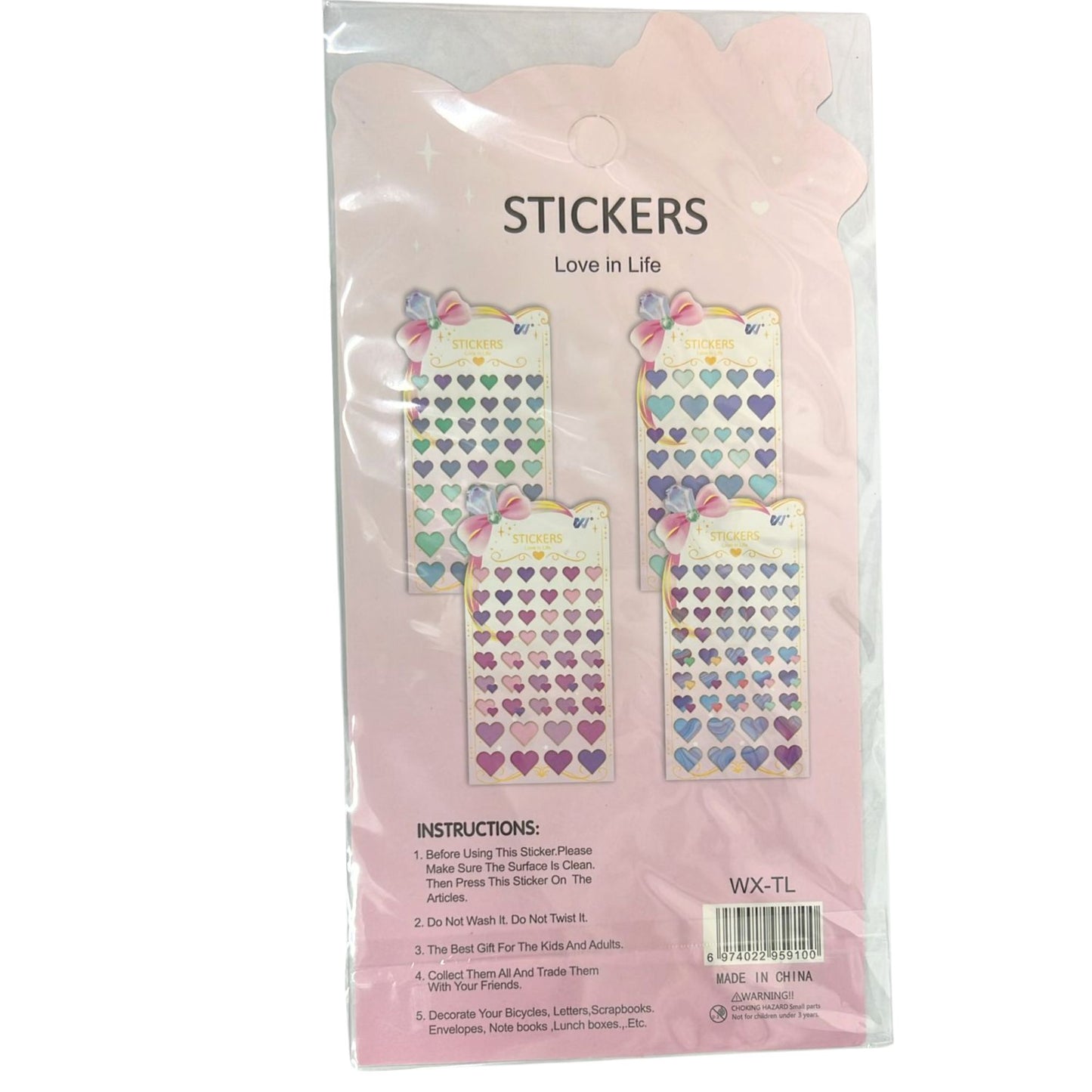 Puffy Love Heart Stickers