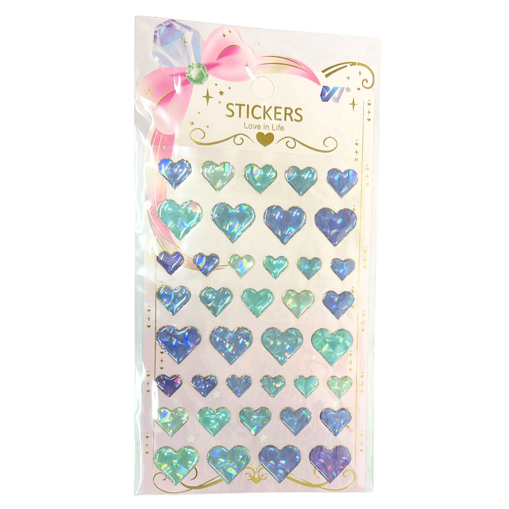 Puffy Love Heart Stickers: 1 Pack DIY School Stickers main product image