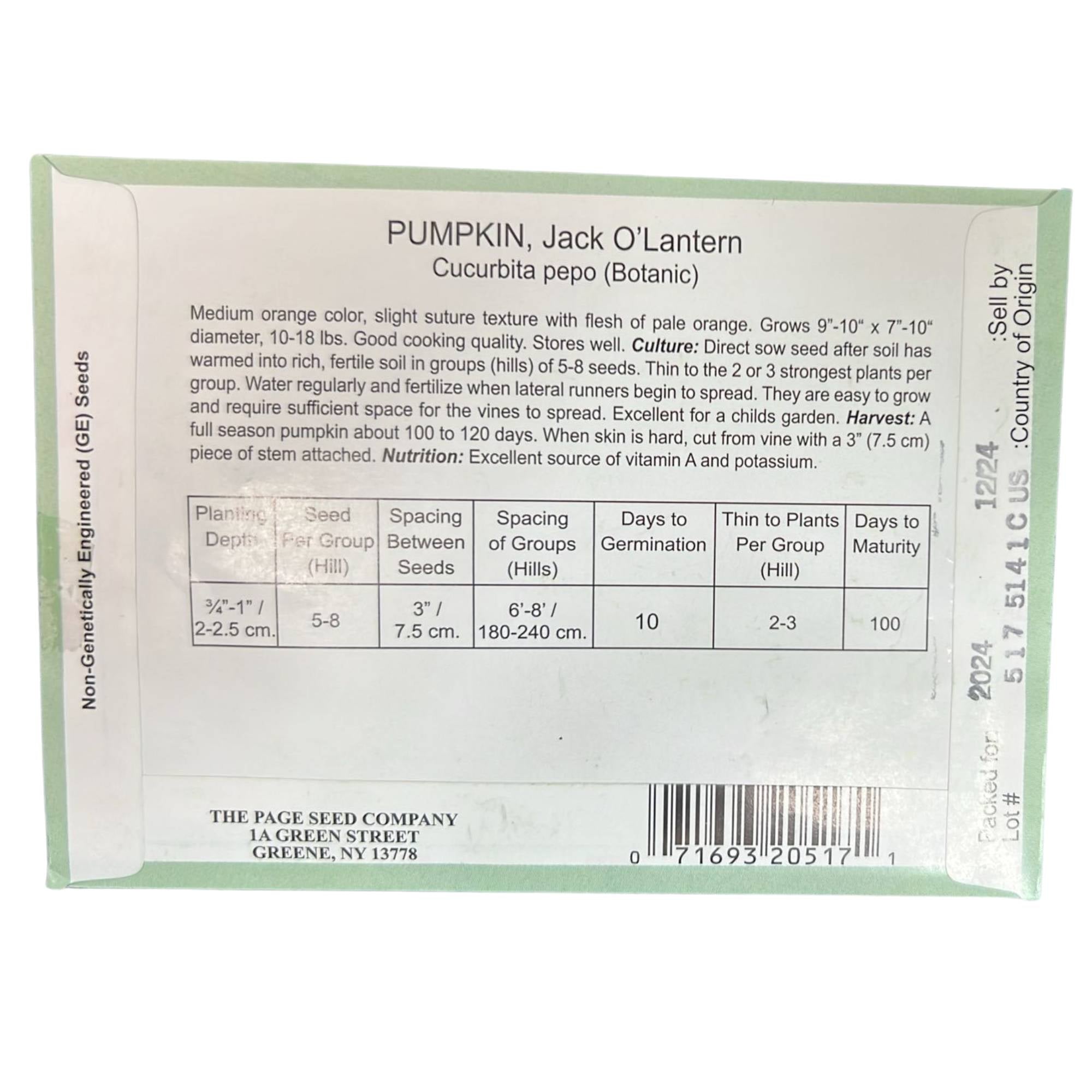 Valley Greene 800mg Pumpkin Seeds – Jack O'Lantern: 2 Pack size and feature image