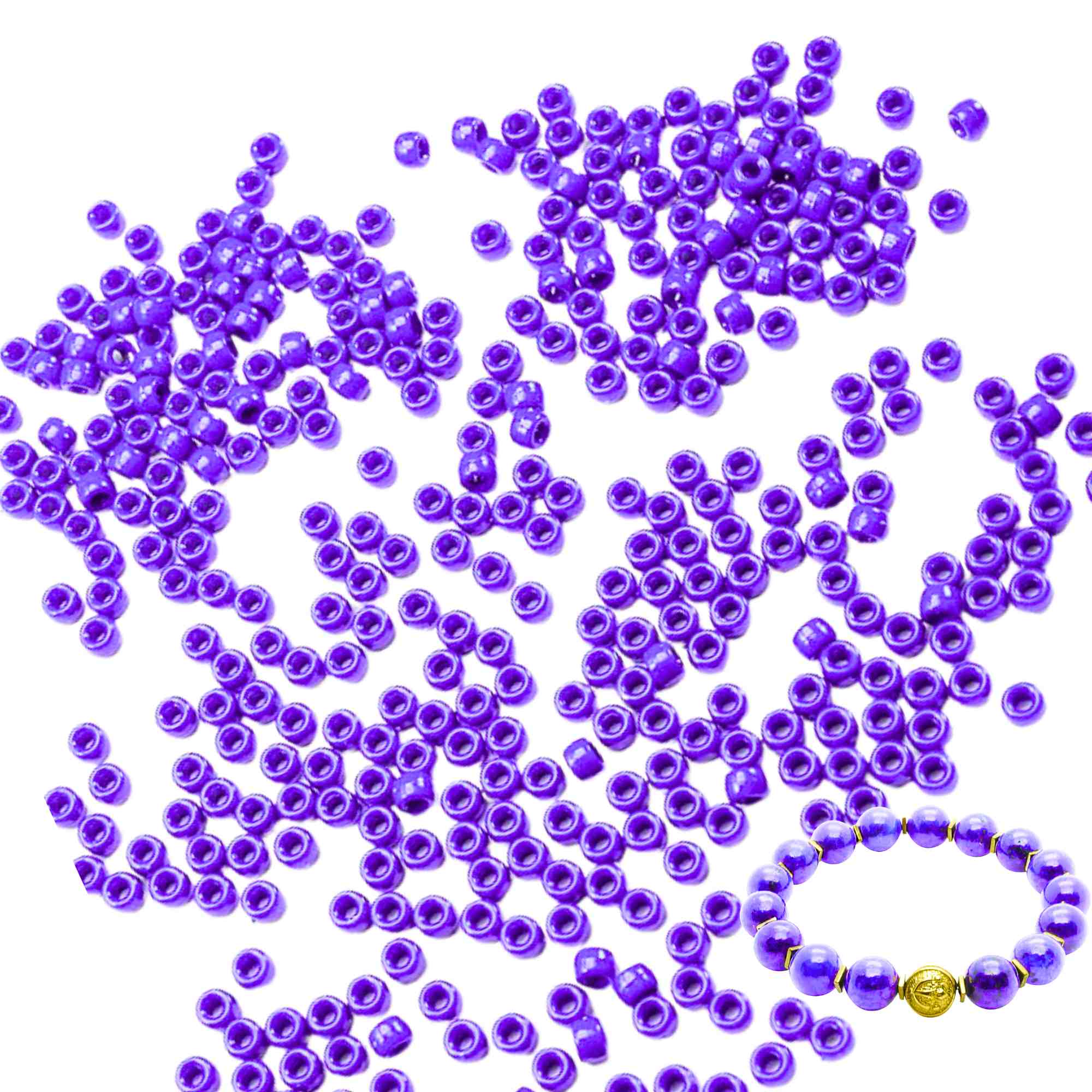 Deluxe Large Purple Bead Kit: 50 Pack Bead kit DIY size and feature image