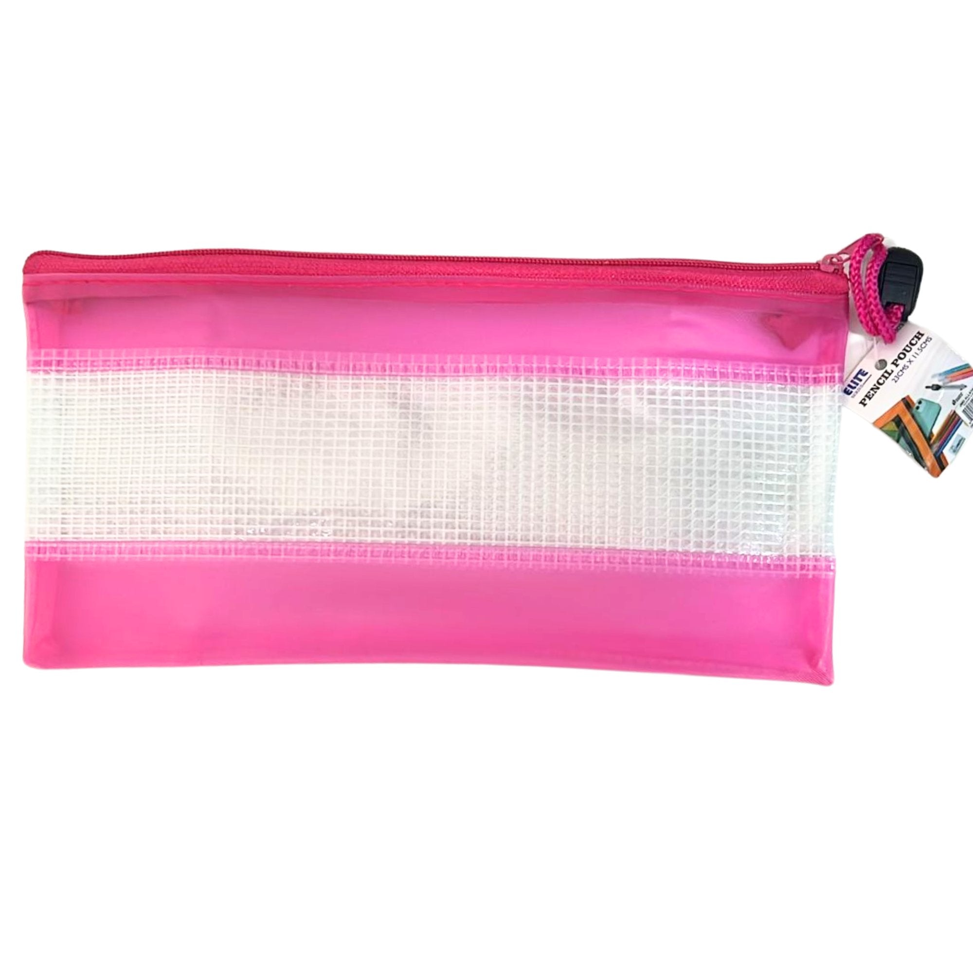 9" x 4.5" PVC Mesh Zipper Pencil Case – 9" x 4.5": 1 Pack Pen & Pencil Cases Pencil Cases School size and feature image