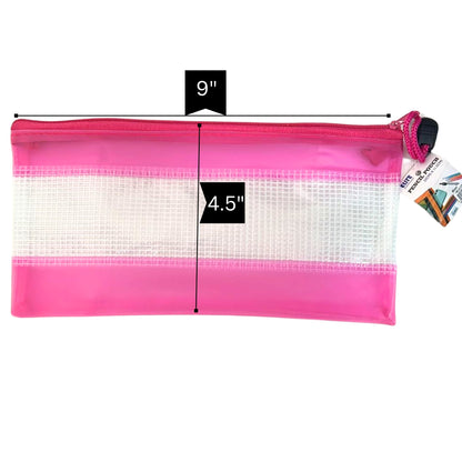 PVC Mesh Zipper Pencil Case