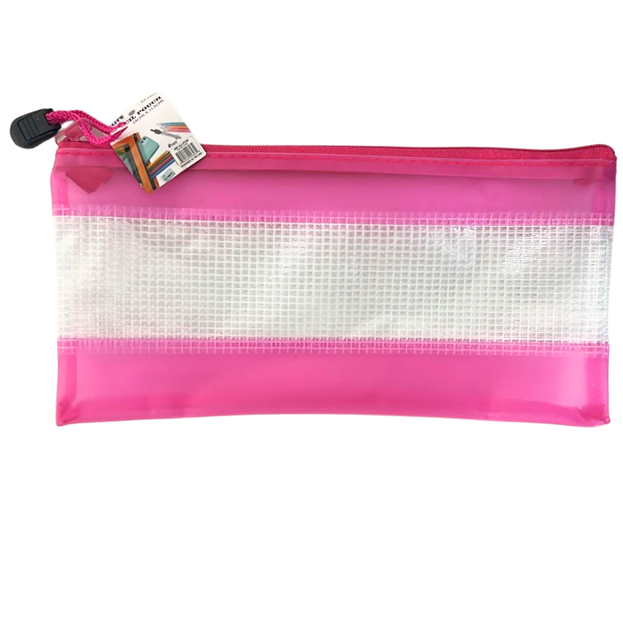 9" x 4.5" PVC Mesh Zipper Pencil Case – 9" x 4.5": 1 Pack Pen & Pencil Cases Pencil Cases School main product image