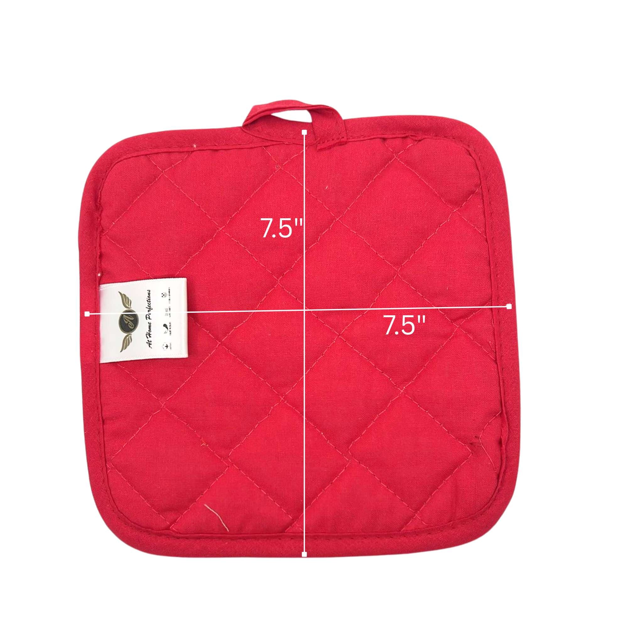 Quilted Cotton Heat Resistant Pot Holder for Oven: 1 Pack Oven mitts Baking potholder product detail image