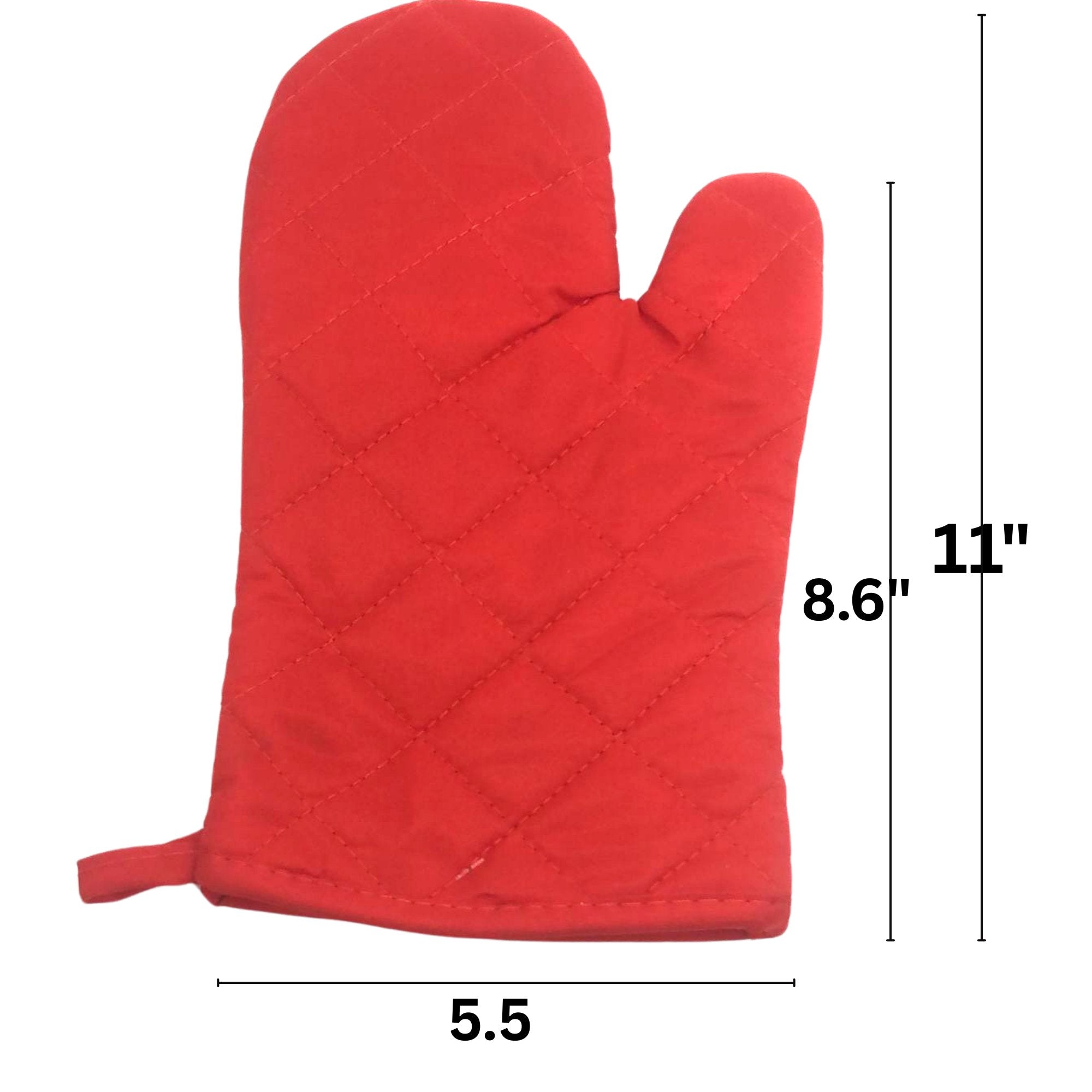 Quilted Cotton Solid Oven Mitt – Heat Resistant Protection: 1 Pack Kitchen Tools & Utensils Baking product detail image