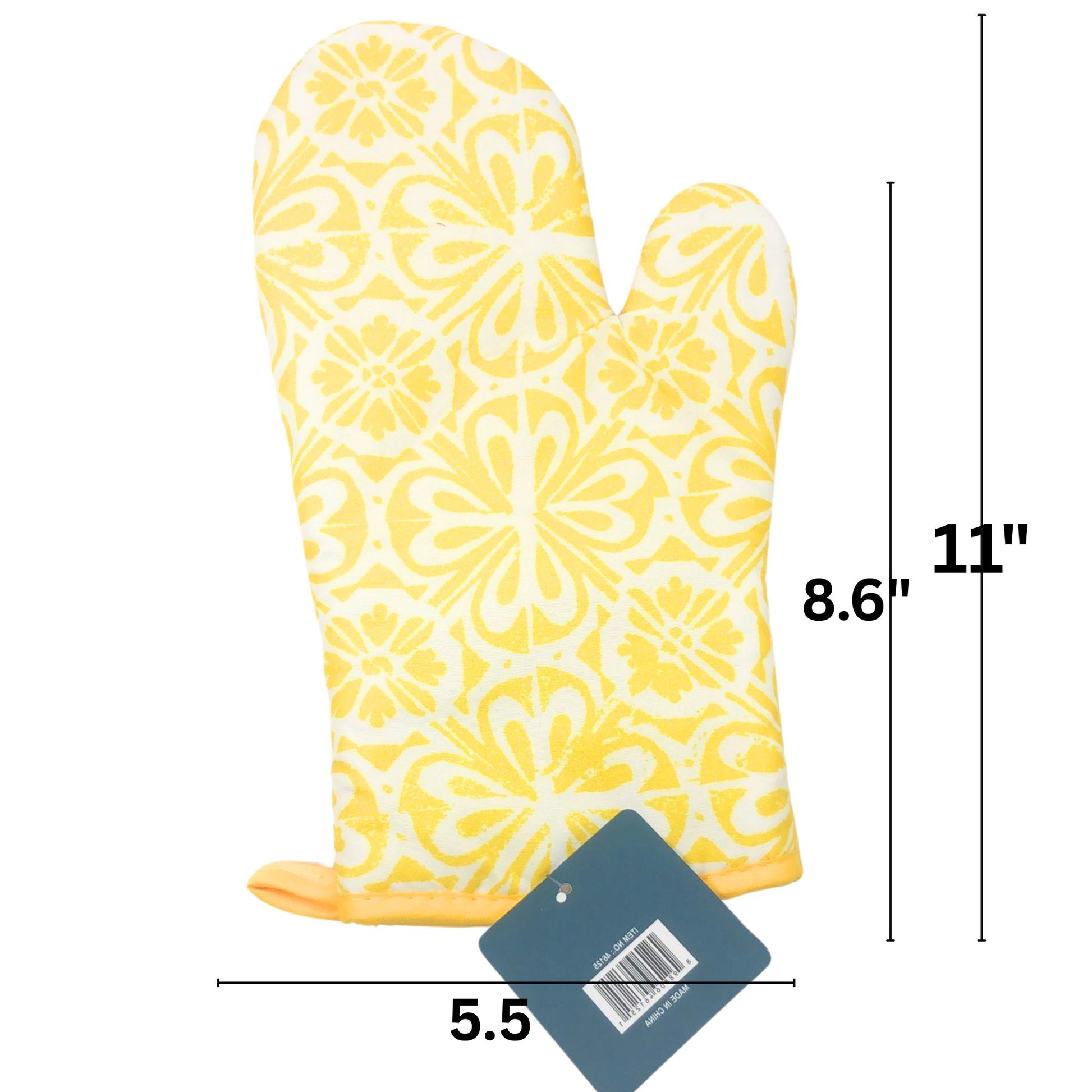 Quilted Cotton Solid Oven Mitt – Heat-Resistant Protection