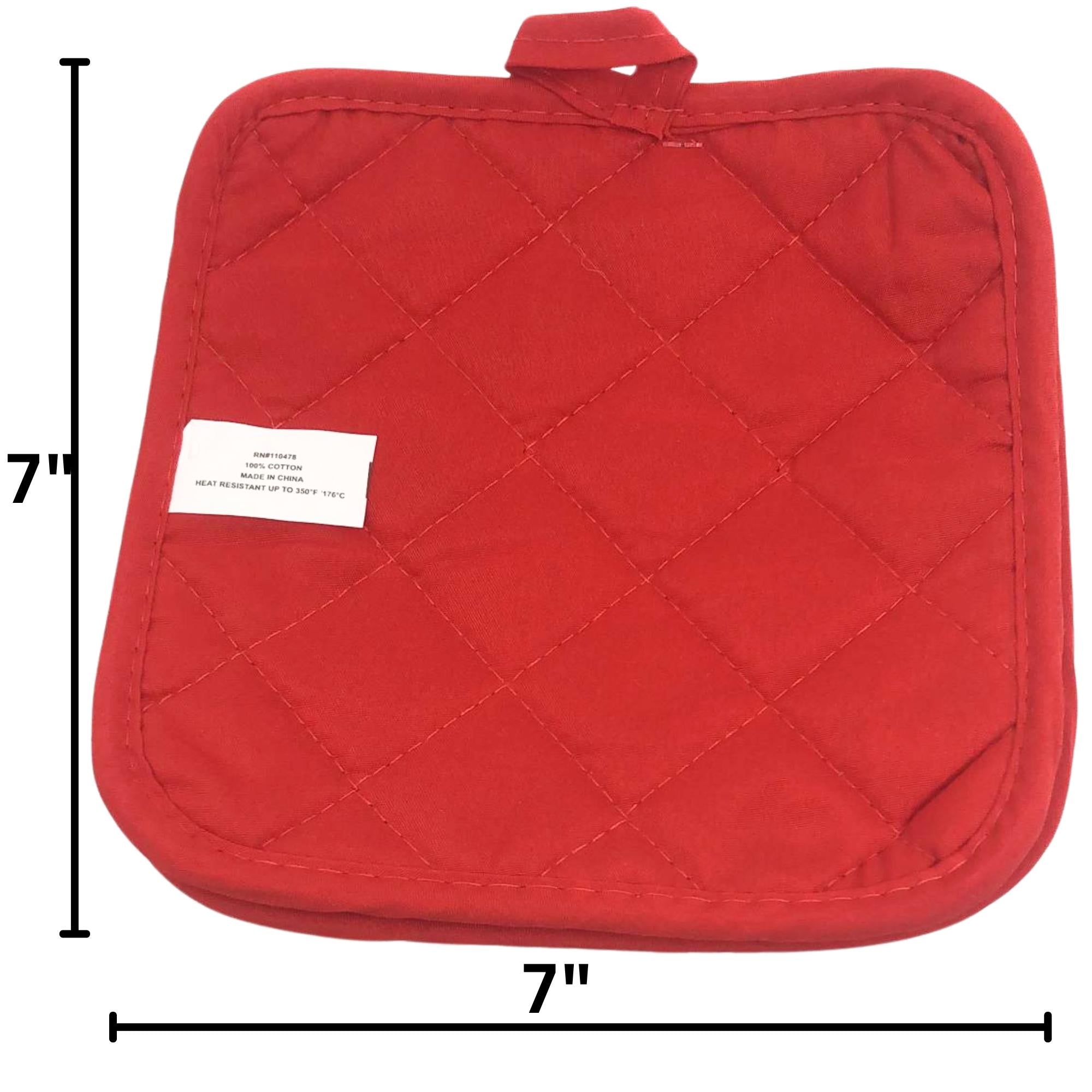 Quilted Cotton Heat Resistant Pot Holder for Oven: 1 Pack Oven mitts Baking Potholder product detail image