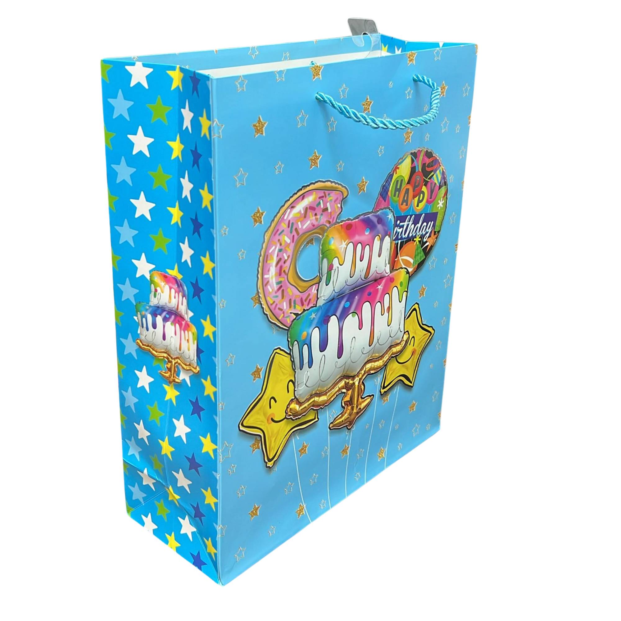 Bright Colorful Happy Birthday 10x13 Gift Bag: 1 Pack Gift Bags product image 5
